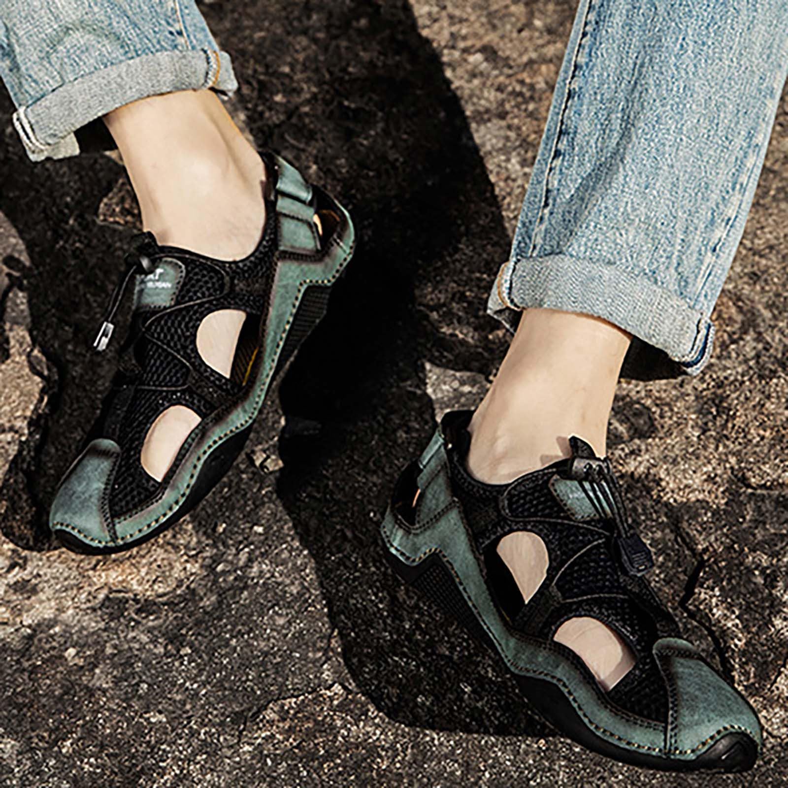 MJGkhiy Sandalias Deportivas Hombre Verano Casual Sandalias Chanclas Sandalias Paseo Transpirable Punta Abierta Sandalias Romanas Pantuflas De Casa Sandalia Con Tira De Senderismo Sandalias De Punta