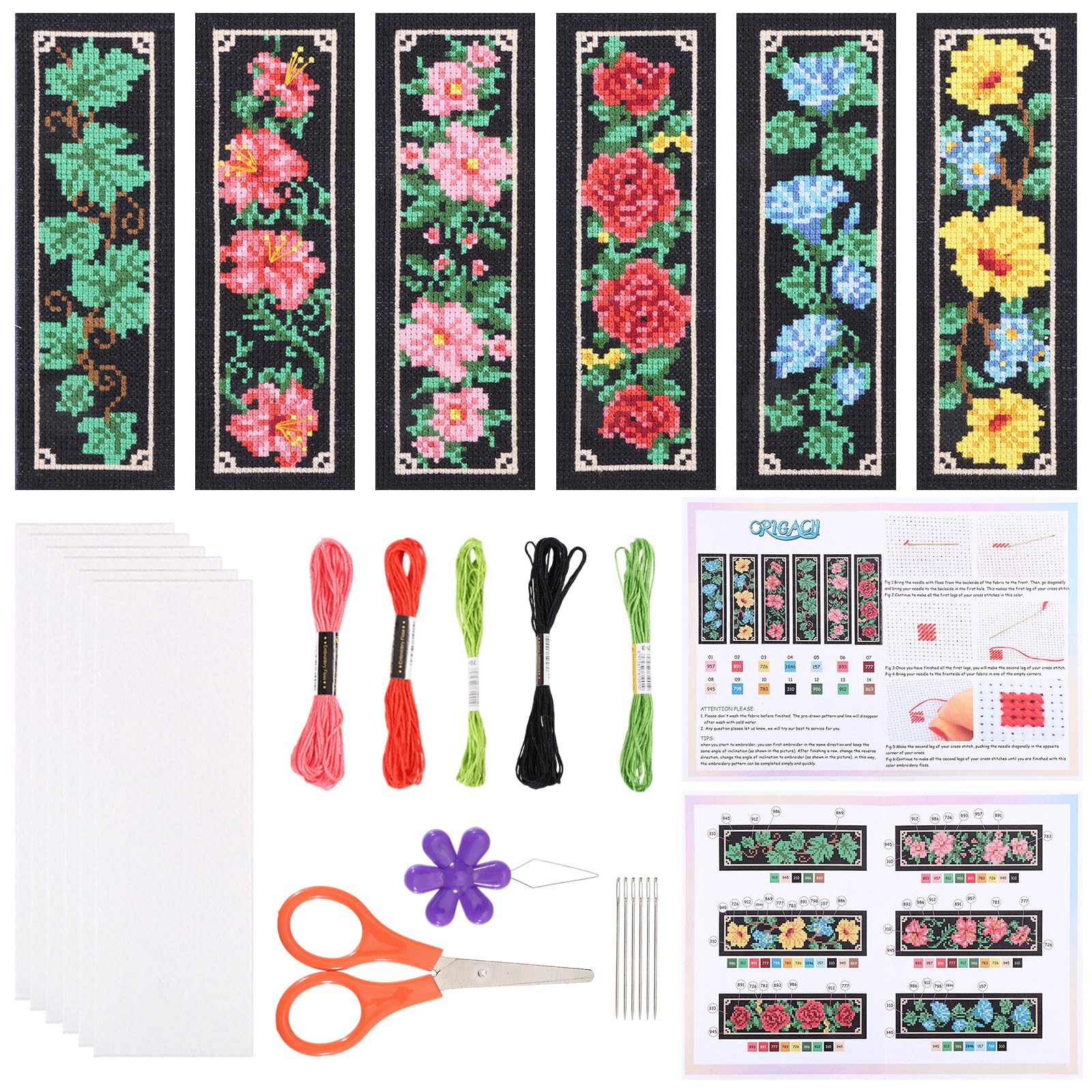 Cross Stitch Bookmark Kit - Beginner DIY Craft -9