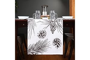 Woodland Pinecone Winter Table Runner: A Dash of Rustic Charm for Your Winter Decor