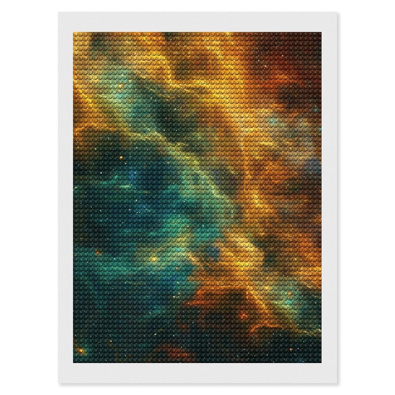 Vibrant Nebula Swirl Diamond Painting Kits for Adults, DIY 5D Diamond Painting Kits for Beginners, Round Full Drill Diamond Dots Paintings, Diamonds Pictures Gem Art for Crafts Home Decor 12"x16"