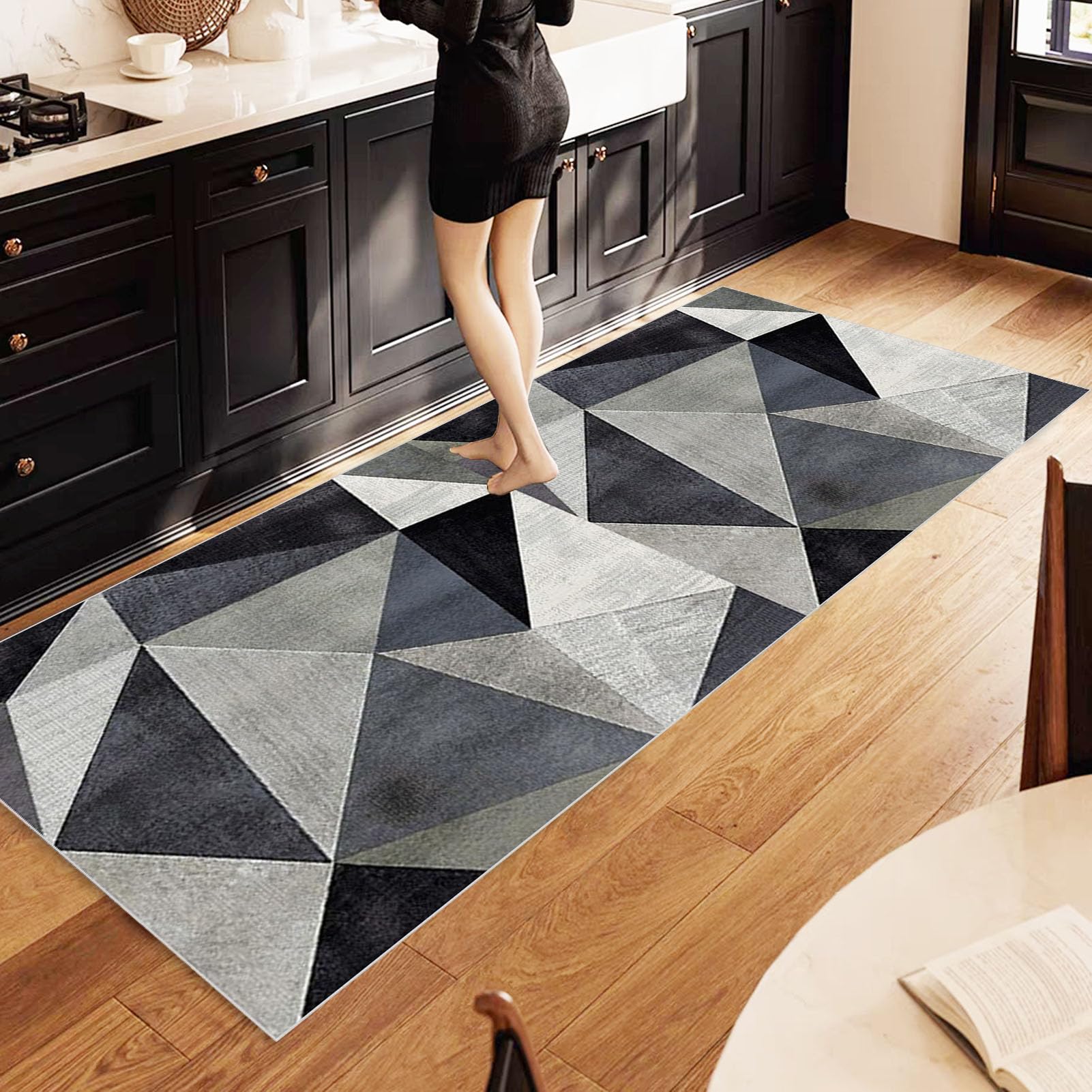 Tappeto Passatoia Antiscivolo 40x130cm - Lavabile, Per Cucina, Corridoio, Ingresso, Design Moderno - Foto 9