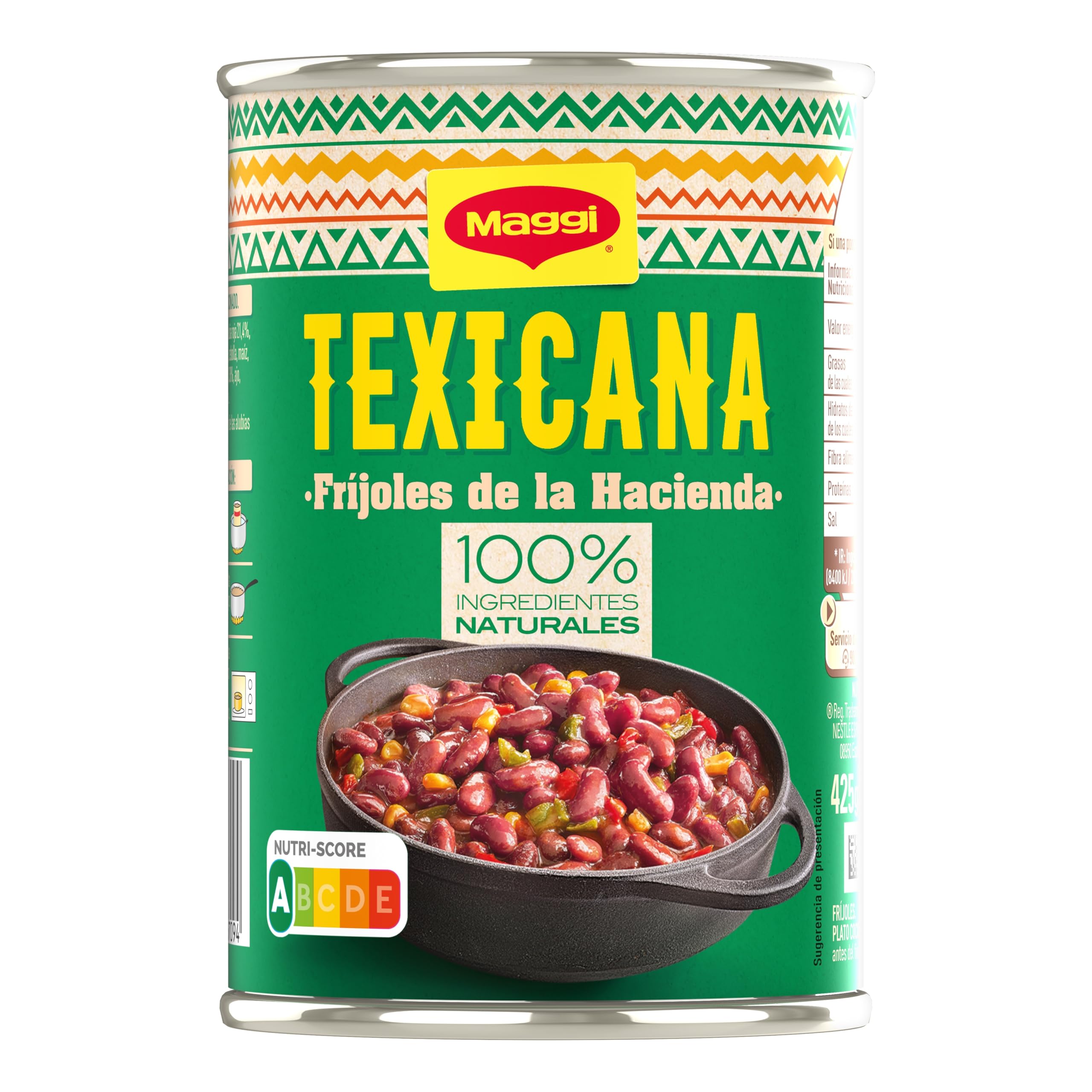 MAGGI Texicana Frijoles Hacienda plato preparado sin gluten 425g 15 unidades