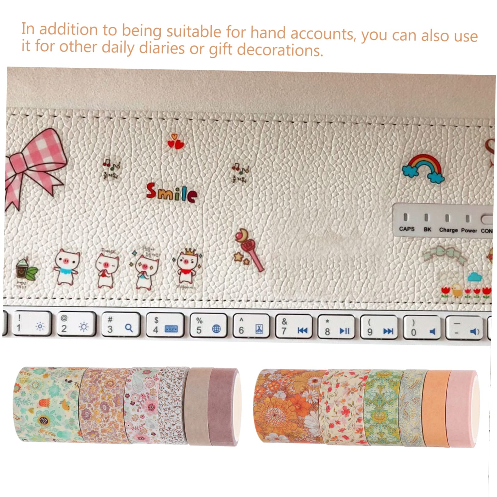 NUOBESTY 36rollen Dekoratives Washi Tape Kreative Klebebänder Für Scrapbooking Und Handarbeiten Blumenmuster Hochwertiges Mit Kleberückseite Für Party Und Buchdekoration