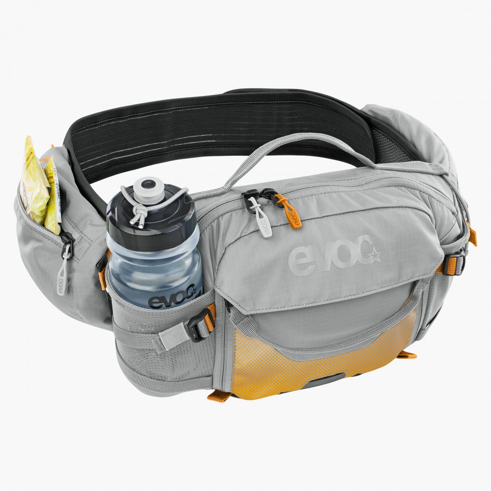 EVOC HIP PACK PRO E-RIDE 3 Hüfttasche Bauchtasche für E-Bike-Touren & Trails (3L Fassungsvermögen, AIRFLOW CONTACT SYSTEM, AIRO FLEX Hüftgurt, VENTI FLAP-System, Flaschenhalter)