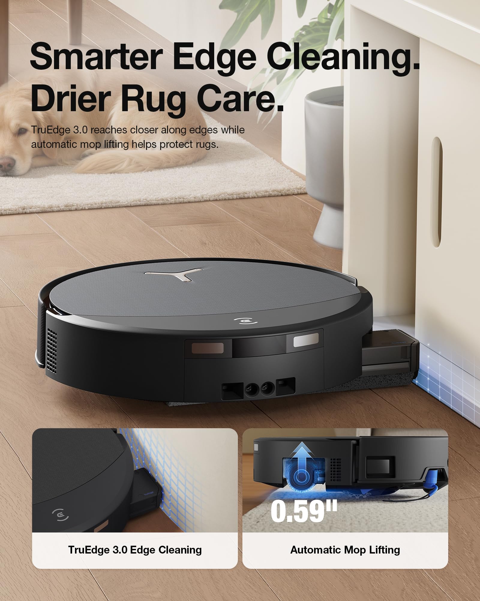 ECOVACS DEEBOT X11S OMNICYCLONE Robot aspirateur et serpillère, Aspiration 30 000 Pa, Balai à Rouleau OZMO, Station de vidange Automatique sans Sac, Charge Continue PowerBoost, zéro nœud, Navigation