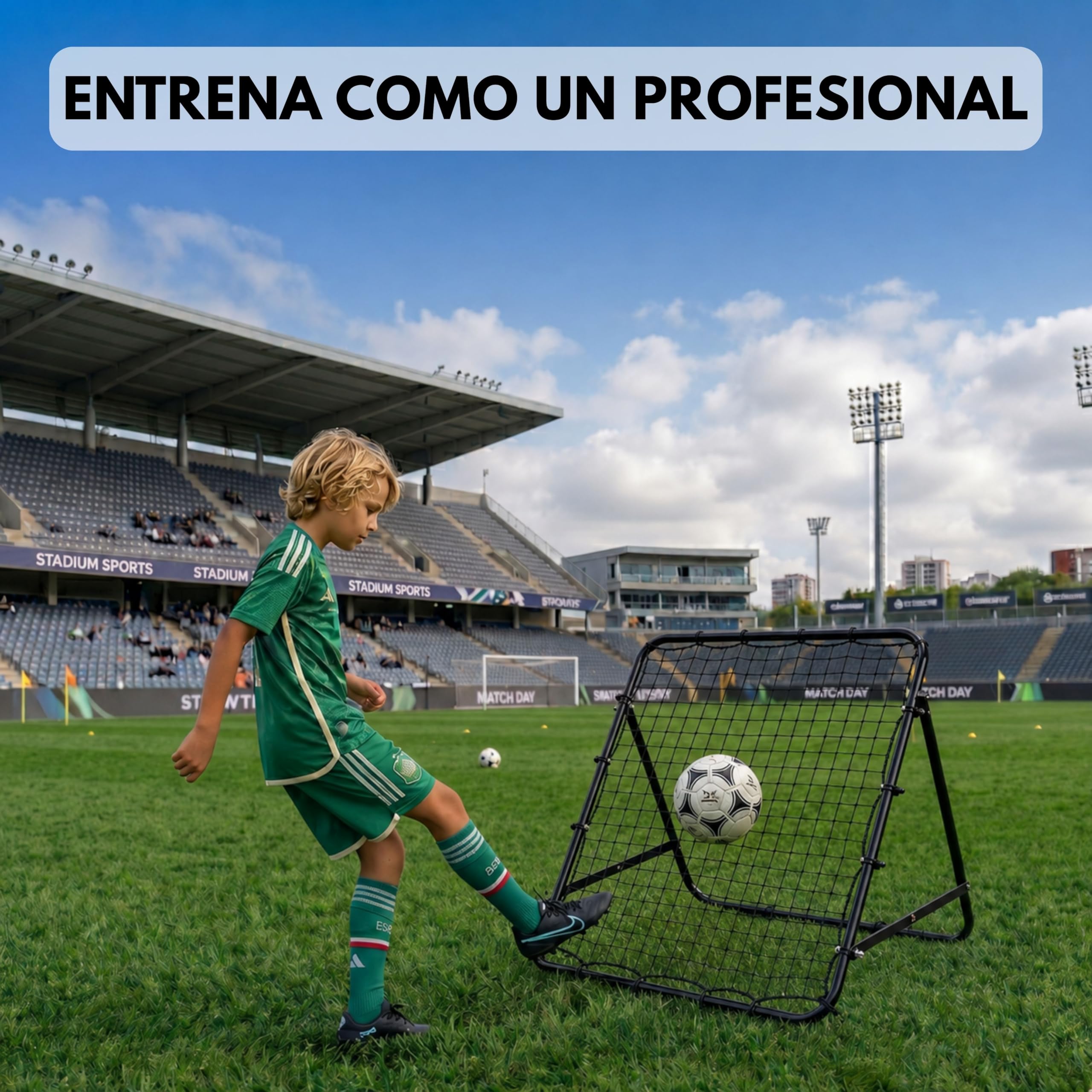 Red de Rebote Ajustable para Fútbol