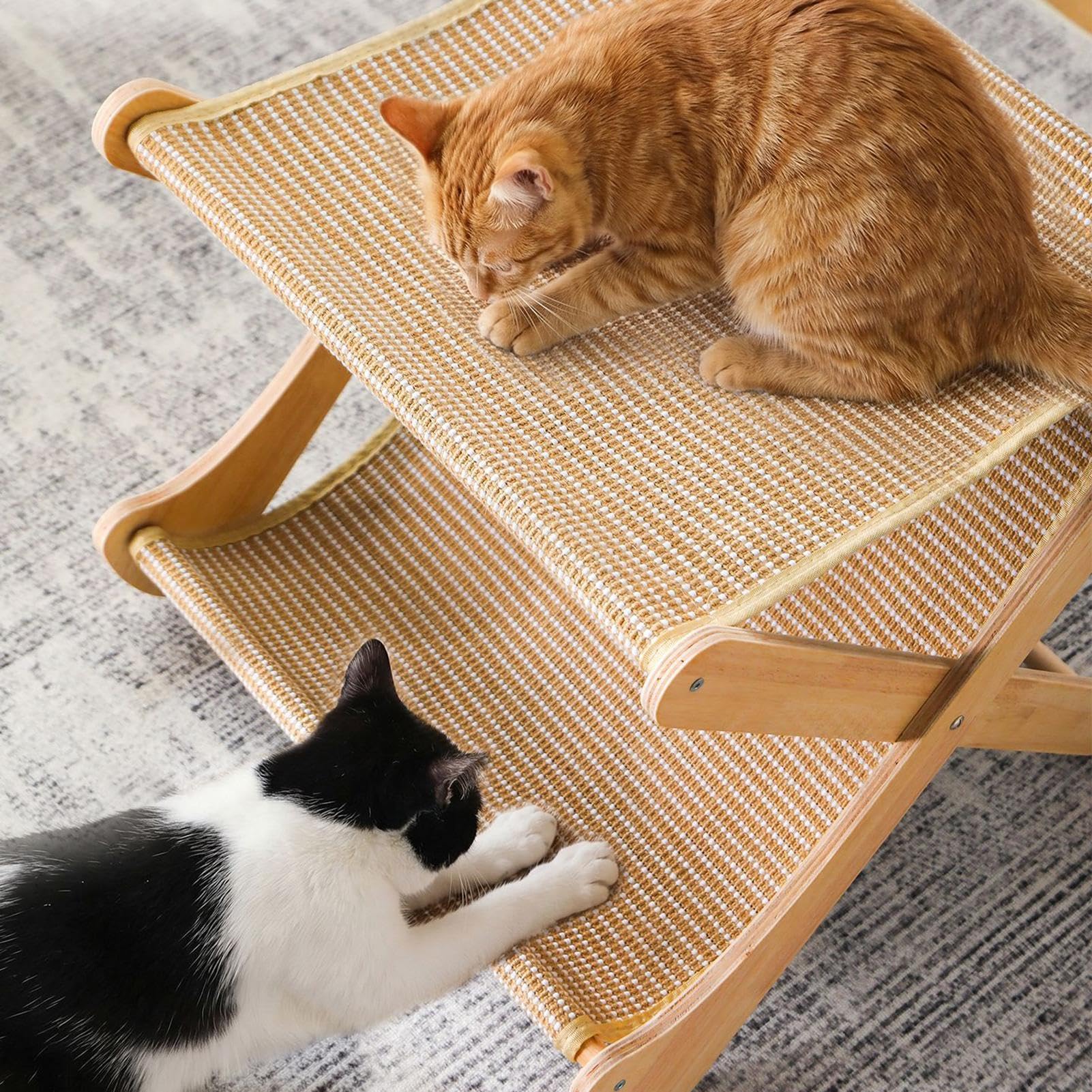 Sofá rascador de gatos Sofá De 2 Capas Plegable Interactivo Multiusos | Base Rascador Juego en casa, adiestramiento, ejercicio físico, antiaburrimiento, estimulación mental, familia y viajes