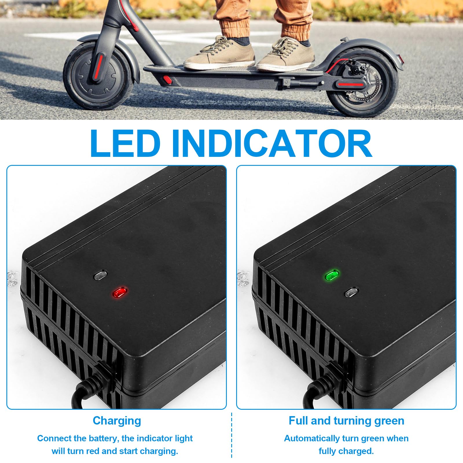 Ładowarka do akumulatorów 60 V, 20 Ah, do skuterów elektryczny, prądu ładowania 2,45 – 3 A, ładowarka do elektrycznych rowerów