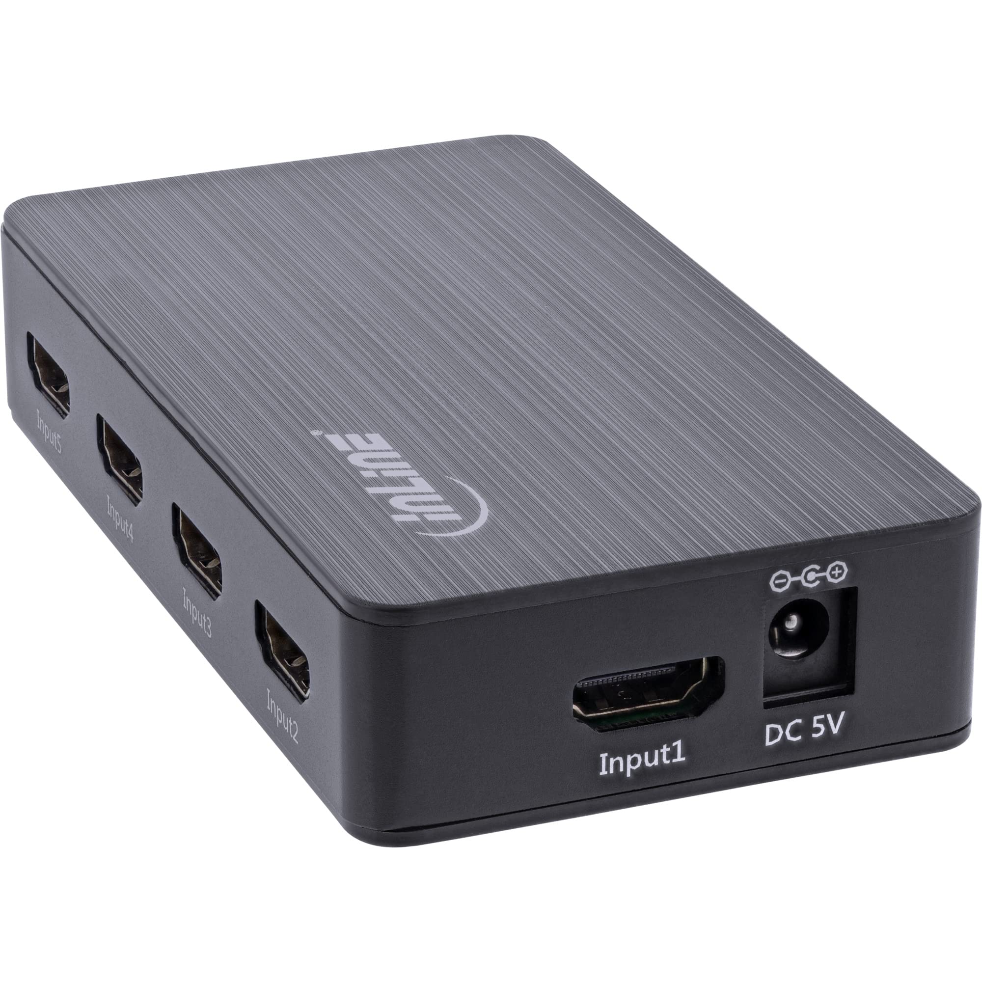 InLine 65019 - Conmutador HDMI (5 Compartimentos, 4K2K@60Hz, HDCP 2.2), Color Negro