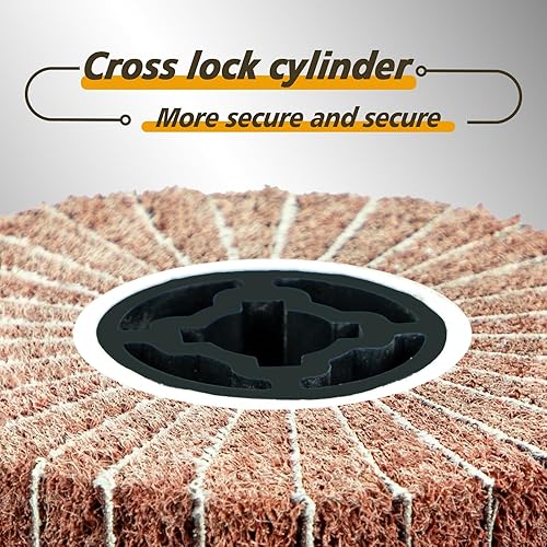 Miniatura 4 de SALI Alambre no tejido Dibujo abrasivo Pulido Bruñido Rueda Flap Cepillo de alambre Tambor Herramienta de acondicionamiento de superficie para