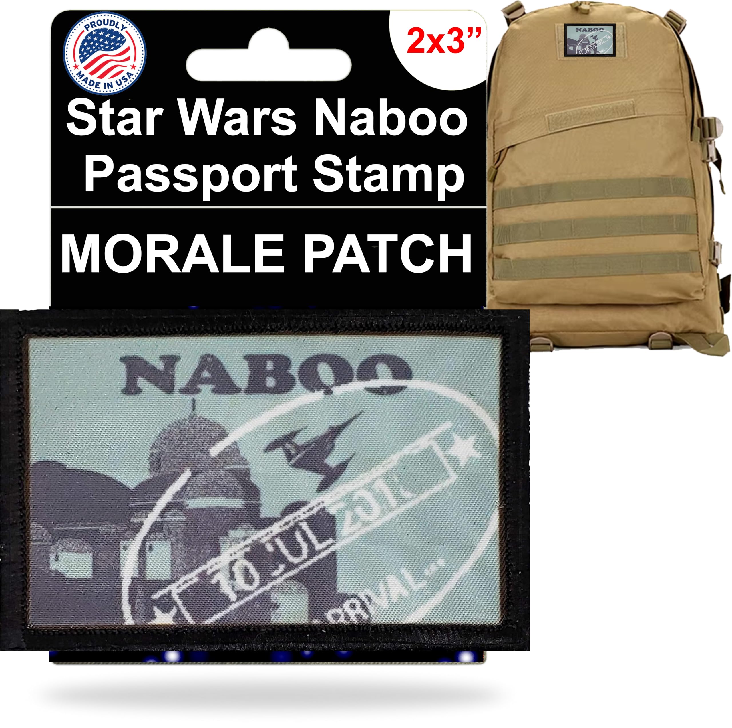 Amazon.com: Naboo Passport Stamp Morale Patch| Patches by