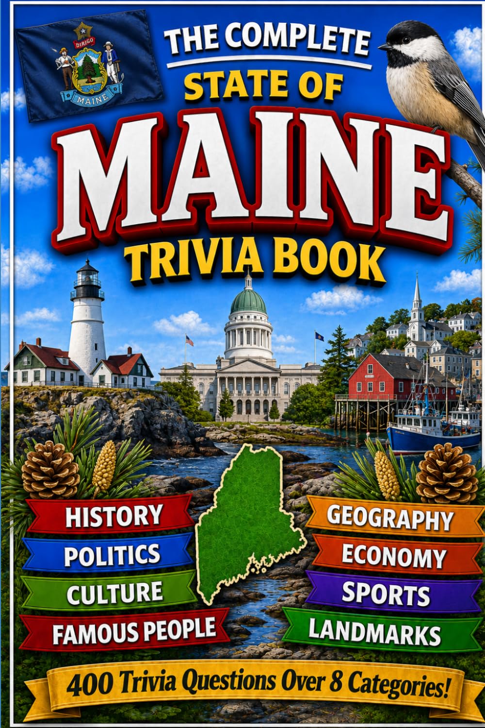 The Complete State of Maine Trivia Book: 400 Maine Trivia Questions Across 8 Categories