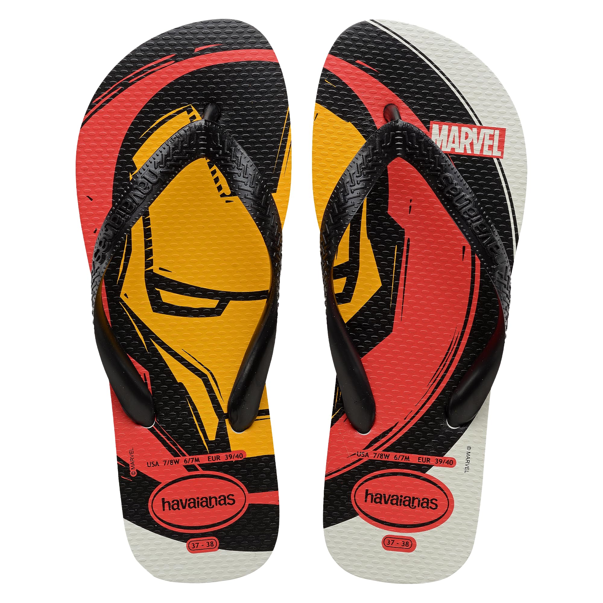 Havaianas Top Marvel Logomania Men FlipFlop White 6.5/7 UK