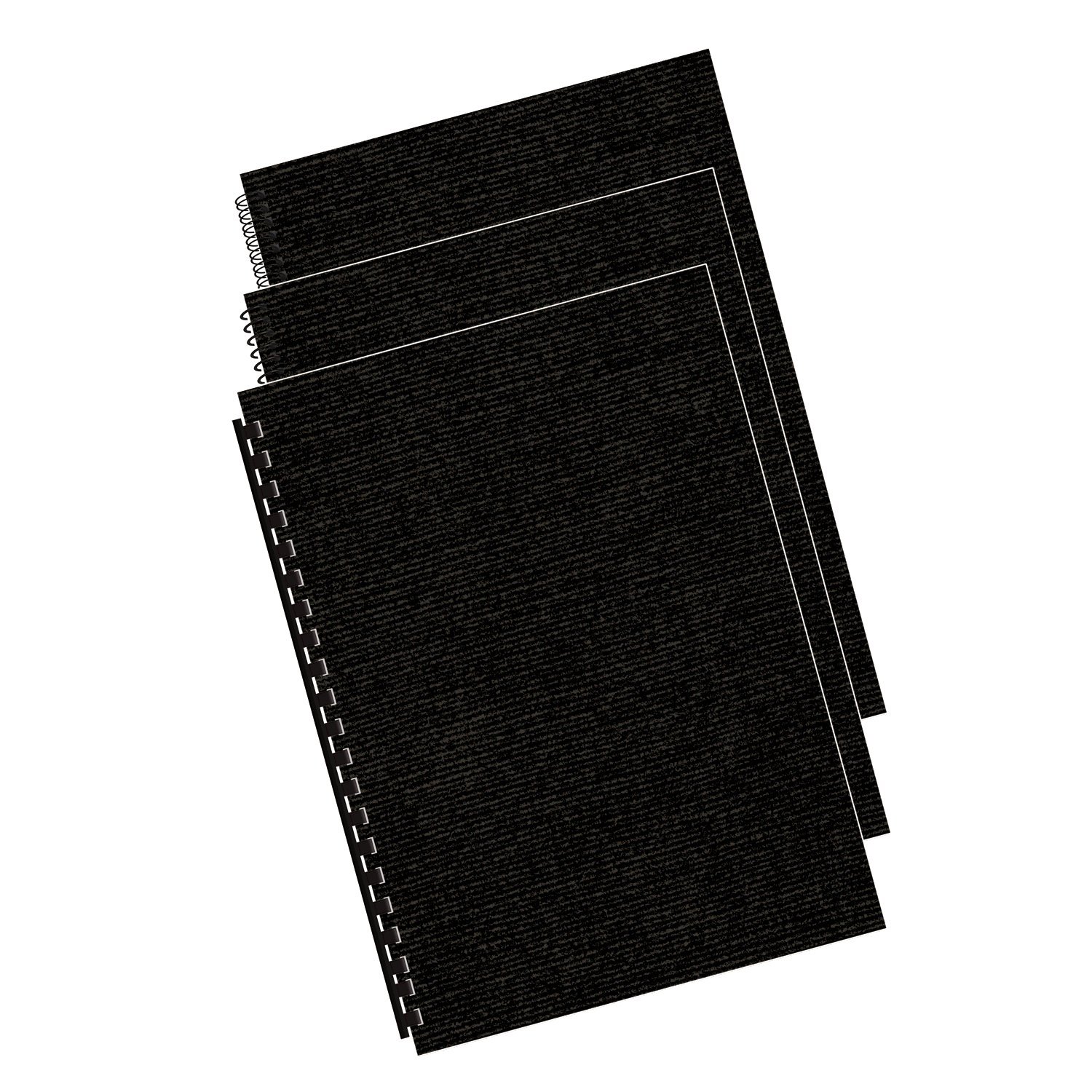 Fellowes Präsentationsdeckblätter Linen (Leinenstruktur), 250g/m², schwarz