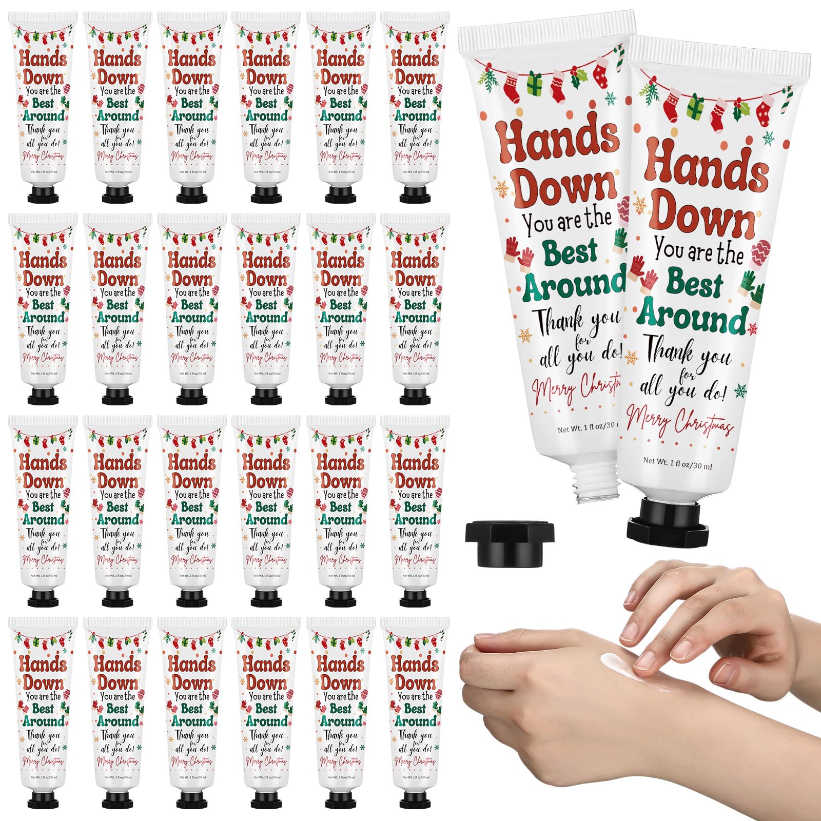 Loopeer 24 Pcs Christmas Hand Cream Bulk Gift Set