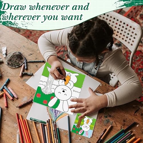 Miniatura 4 de Sherr Juego de 12 piezas de lienzo preimpreso, lienzo predibujado para niños, lienzo impreso para pintar, juego de lienzo temático para recuerdos de