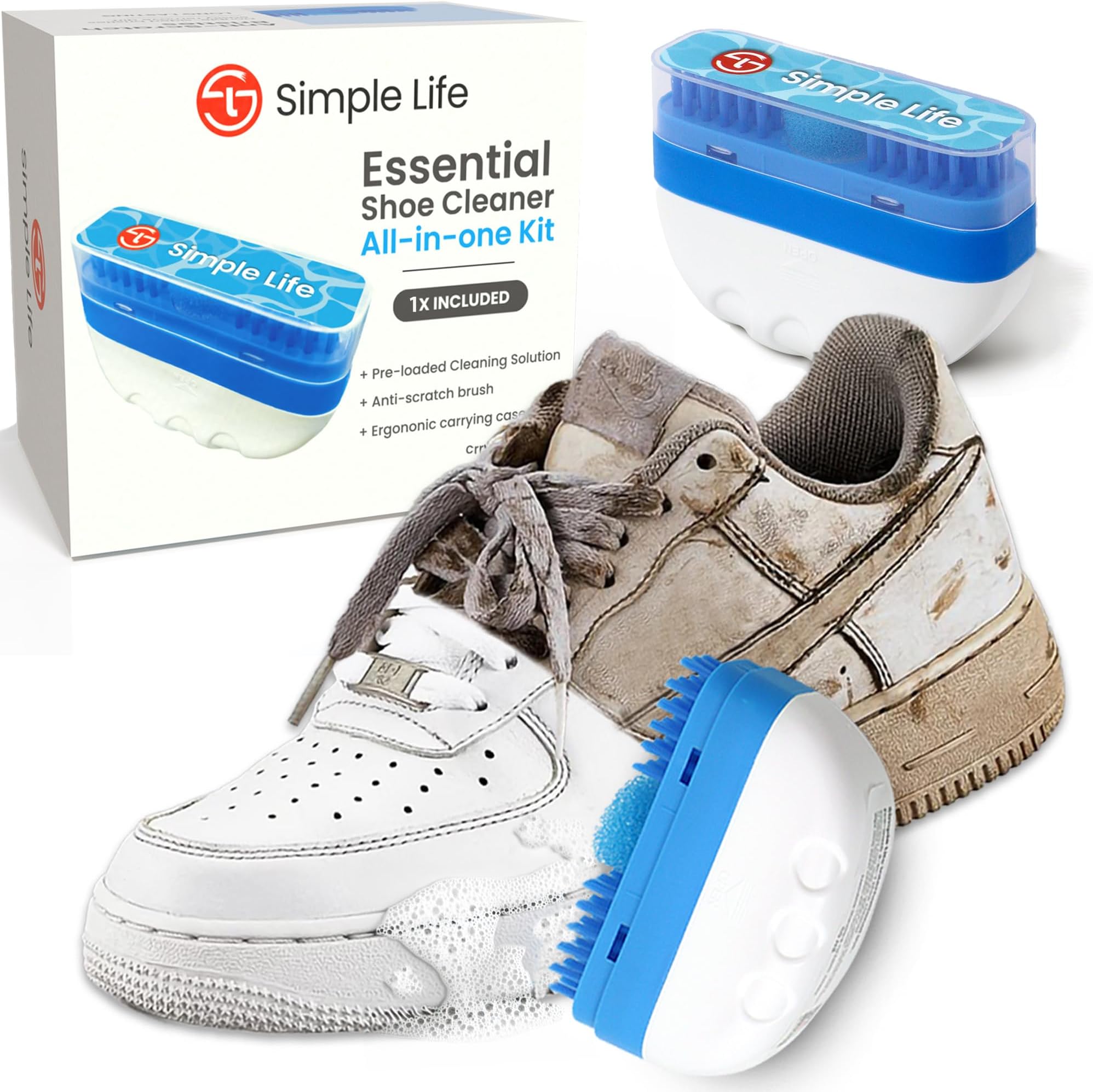 All-in-1 Sneaker Cleaner Kit | Sneaker Cleaner, White Shoe Cleaner, Tennis Shoe Cleaner | Travel Shoe Cleaner