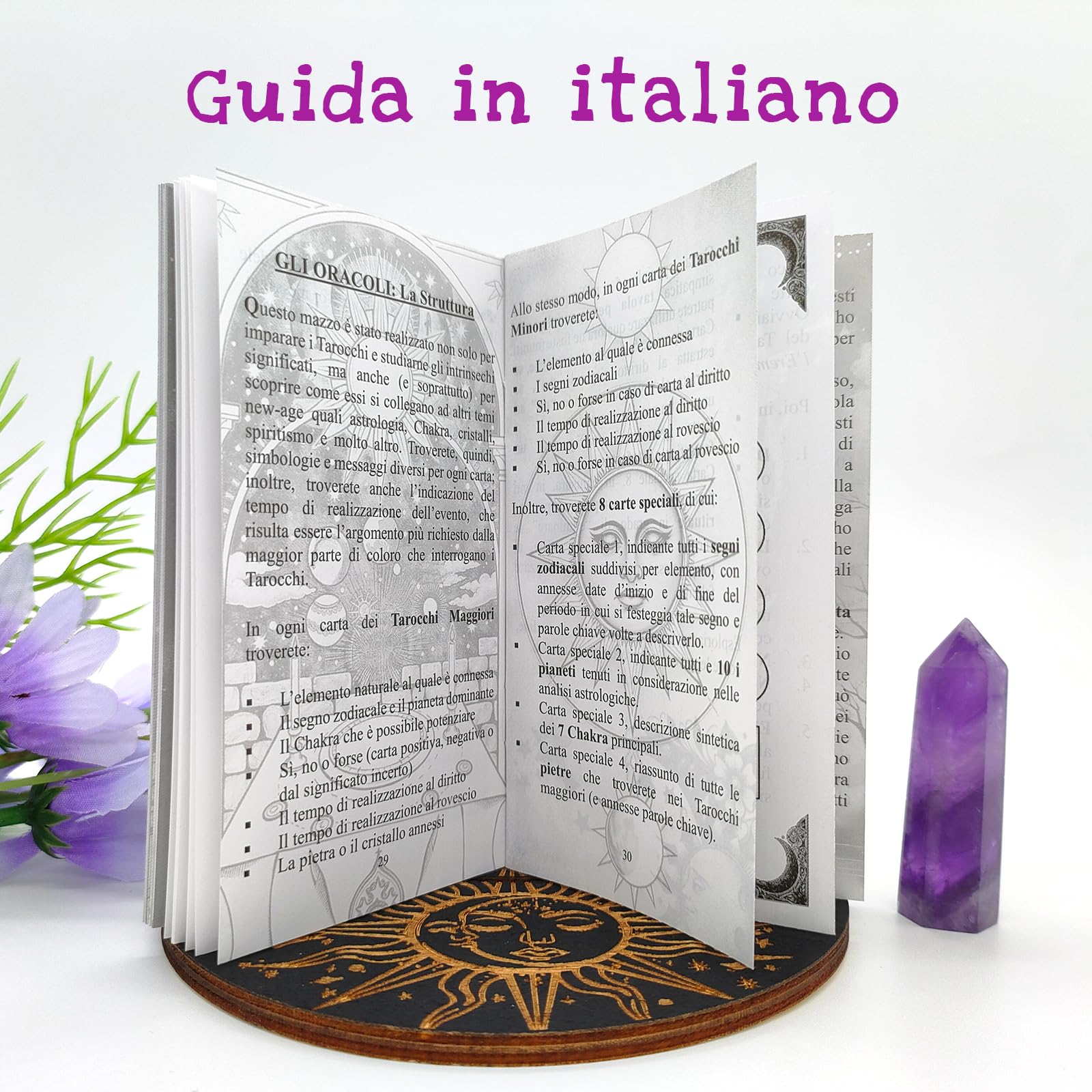 L'Oracolo dei Tarocchi in Italiano, 86 Carte Divinatorie con Libro Guida per Principianti ed Esperti, Oracoli Speciali e Completi. Nuova versione.
