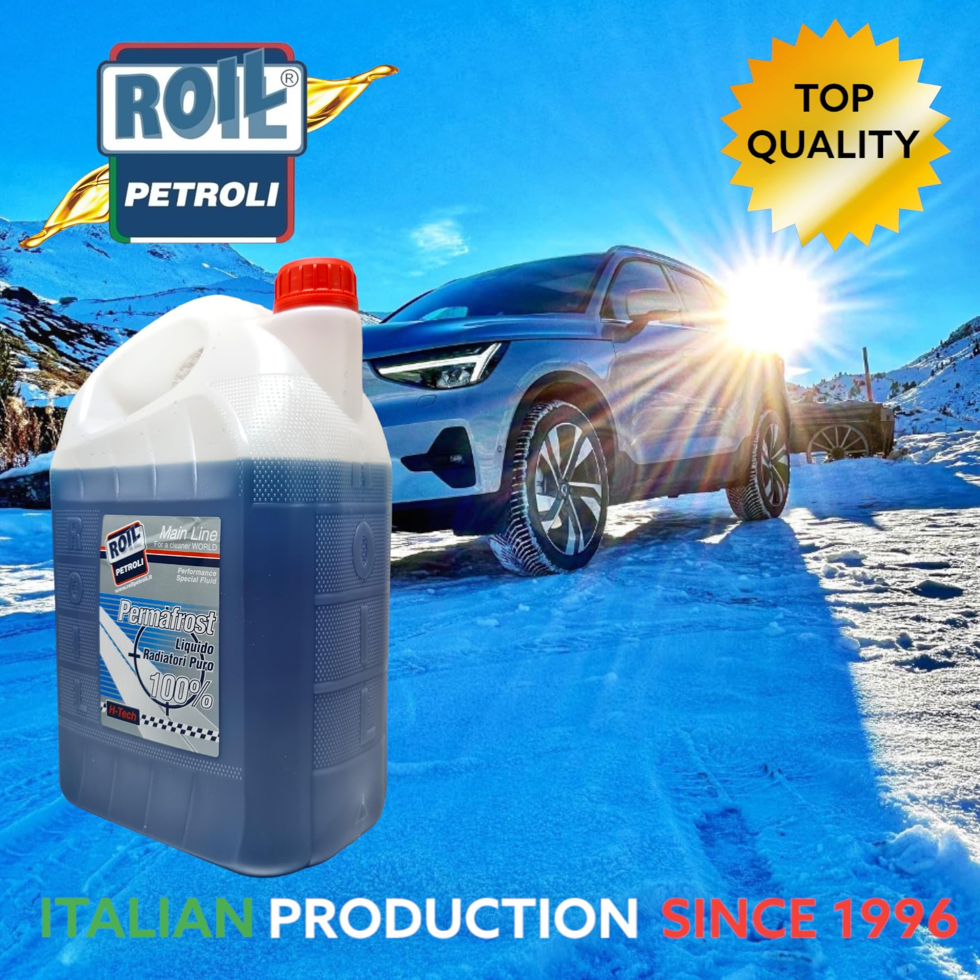 Roil 5 kg. PERMAFROST ANTIGELO Blu Puro al 100%, Nuovo INIBITORE Organico - da diluire con Acqua Prima dell'uso