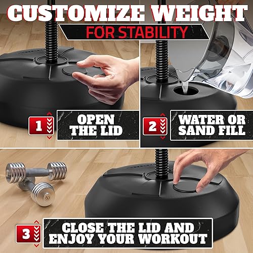 Miniatura 3 de Soporte para saco de boxeo para edades de 8 a 15  Juego de boxeo ajustable de 58 pulgadas con guantes y bomba  Equipo de boxeo juvenil para