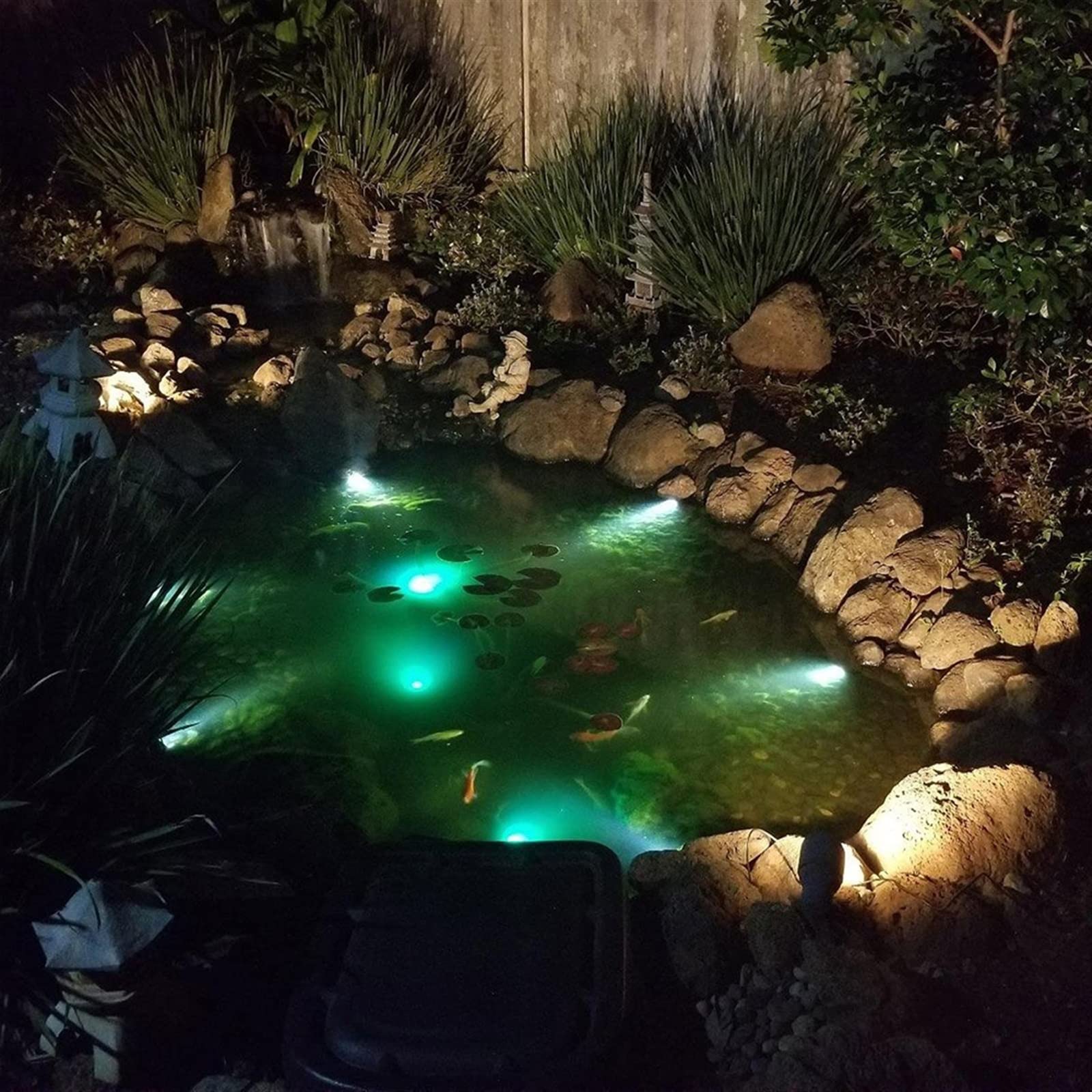 Solar Powered Led Submersible Underwater Night Light RGB Landscape Spotlight For Garden Pool Pond Fountain Outdoor Decoration(White - View #2