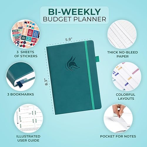 Miniatura 2 de Clever Fox Agenda de presupuesto bi semanal  Libro organizador financiero sin fecha  Rastreador de gastos, presupuesto y cuaderno de facturas, A5