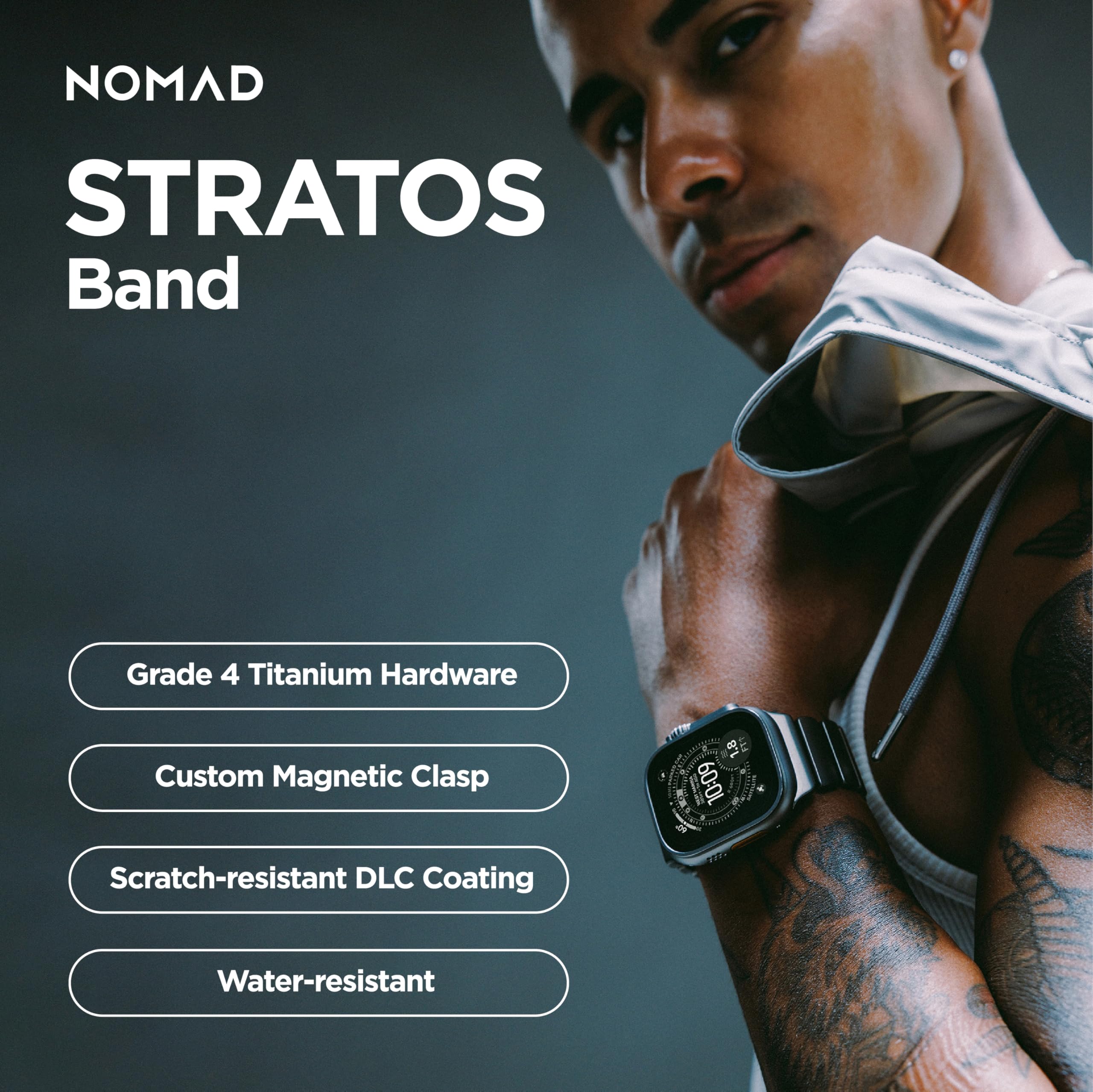 NOMAD Stratos Pasek do zegarka Apple Watch 42/44 / 45/46 mm / 49 mm, hybrydowy