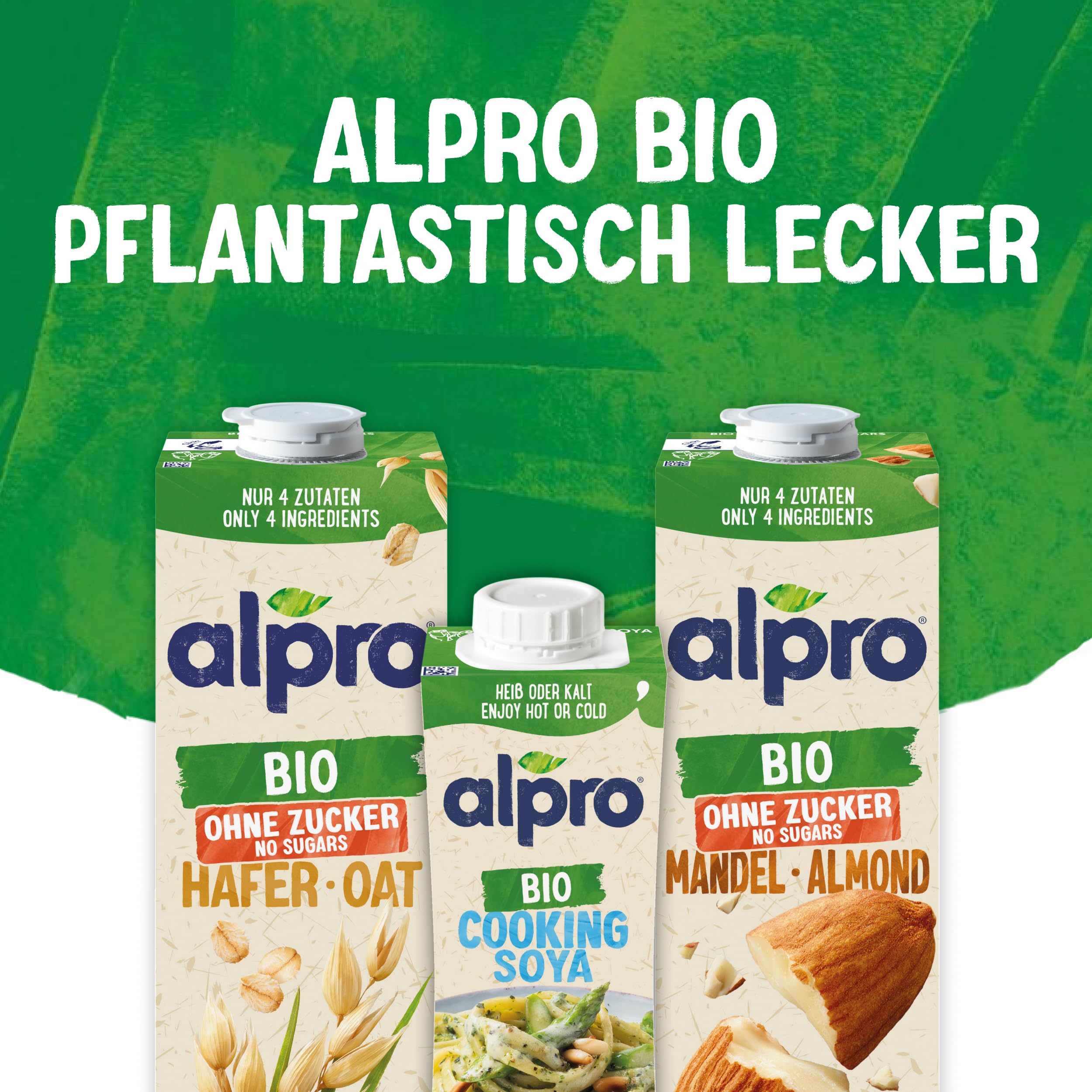 Alpro Bio Cooking Soya – Vegane Bio-Kochcreme – 15 x 250 ml