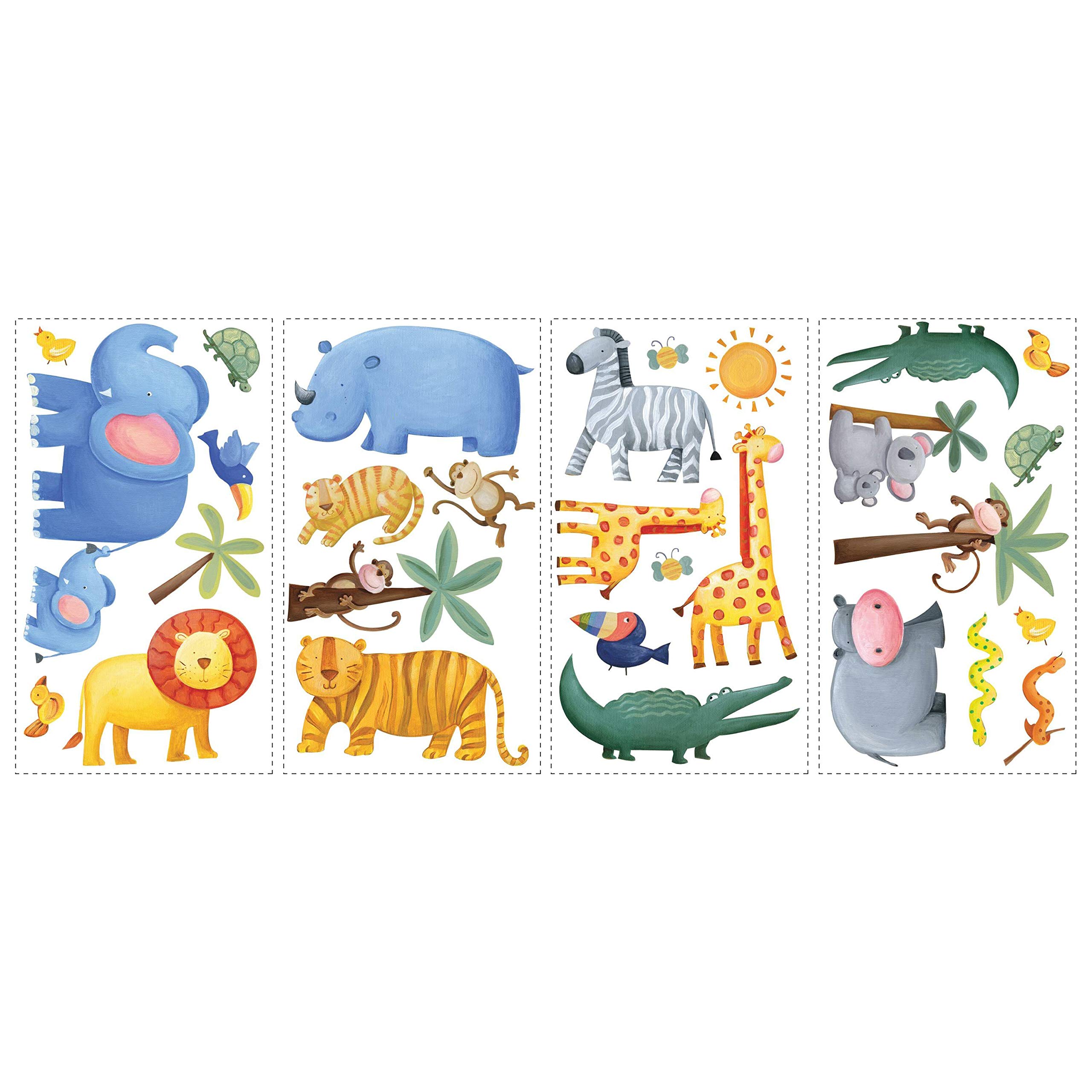 RoomMates 42.8-in W x 58-in H Self-adhesive Animals Wall Decal in the