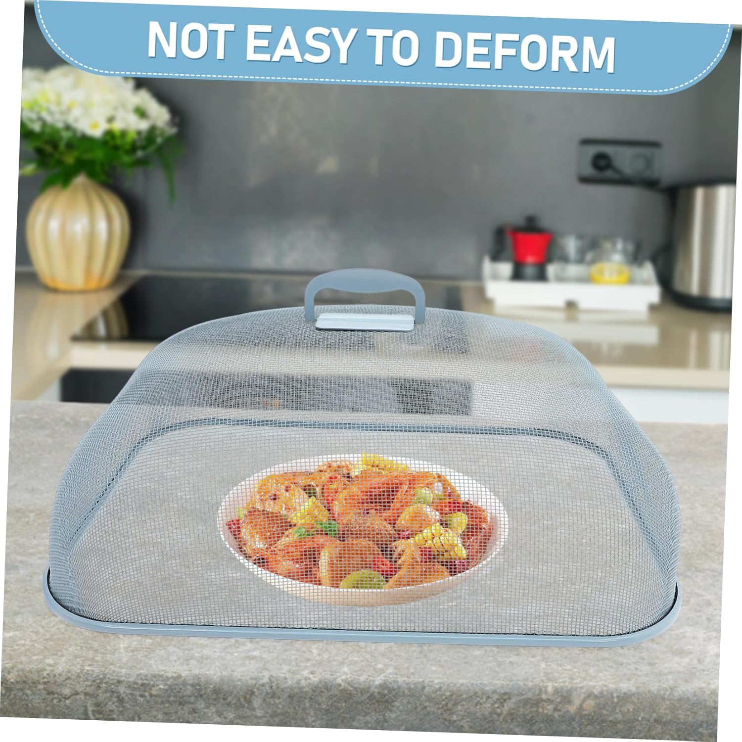 Metal Mesh Food Tent Cover Rectangular Kitchen Tabletop Food Protector Dinner Table