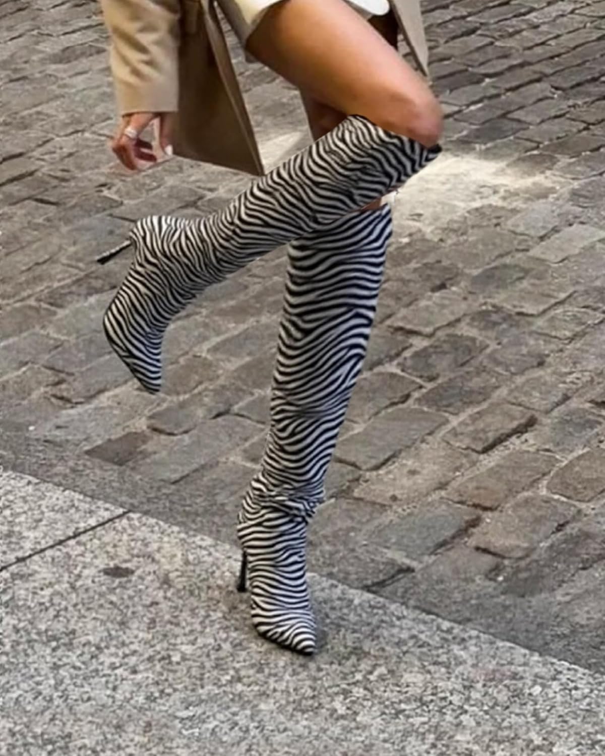 NEWBELLA Women's Suede Knee-High Boots - Sleek Design Stiletto Heel Boots for Daily Wear, Halloween, Christmas