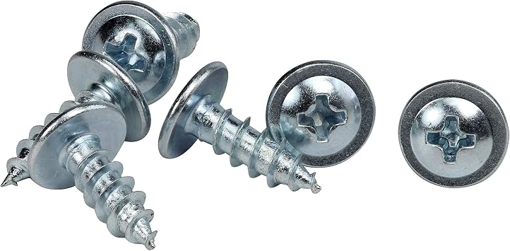 100 Pack Rok Hardware #8 x 1/2 (12.7mm) Standard Thread Truss Head Screws Wood Work MDF Zinc, ROKS8X12TPSZ