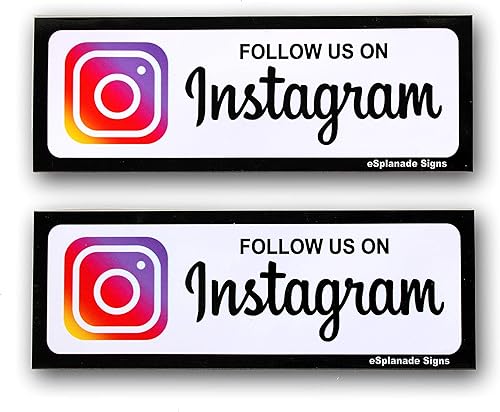 eSplanade Síguenos en Instagram - Adhesivo decorativo (9.0 x 3.0in)