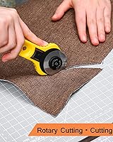 Vista 6 de Alfombrilla de corte autorreparable de 9 x 12 pulgadas, alfombrilla de costura giratoria Idemeet para manualidades, protector de mesa de hoja de 5