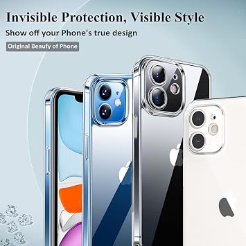 Case for iPhone 11(6.1''),Crystal Clear Shock-Absorption Protective Cover,Ultra Thin Drop-Protection Case for iPhone 11