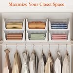 Lifewit 6 Pack organisateur de placards, bacs de rangement empilables en plastique pour les vêtements, organisateur et rangement de placard, animateur de tiroirs pour armoire, dorme, salle de bains, cuisine, bureau