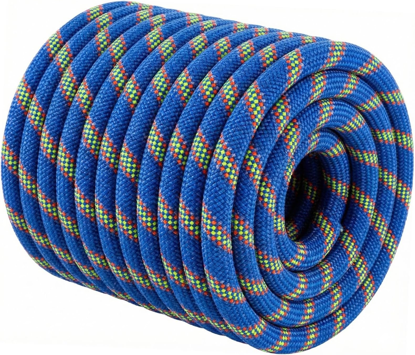 Double Braided Arborist Rigging Rope, 1/2" x 100 ft Strength Bull Rope, 48-Strand Polyester Static Rope for Tree Work, Pulling, Towing, Swing(Blue)