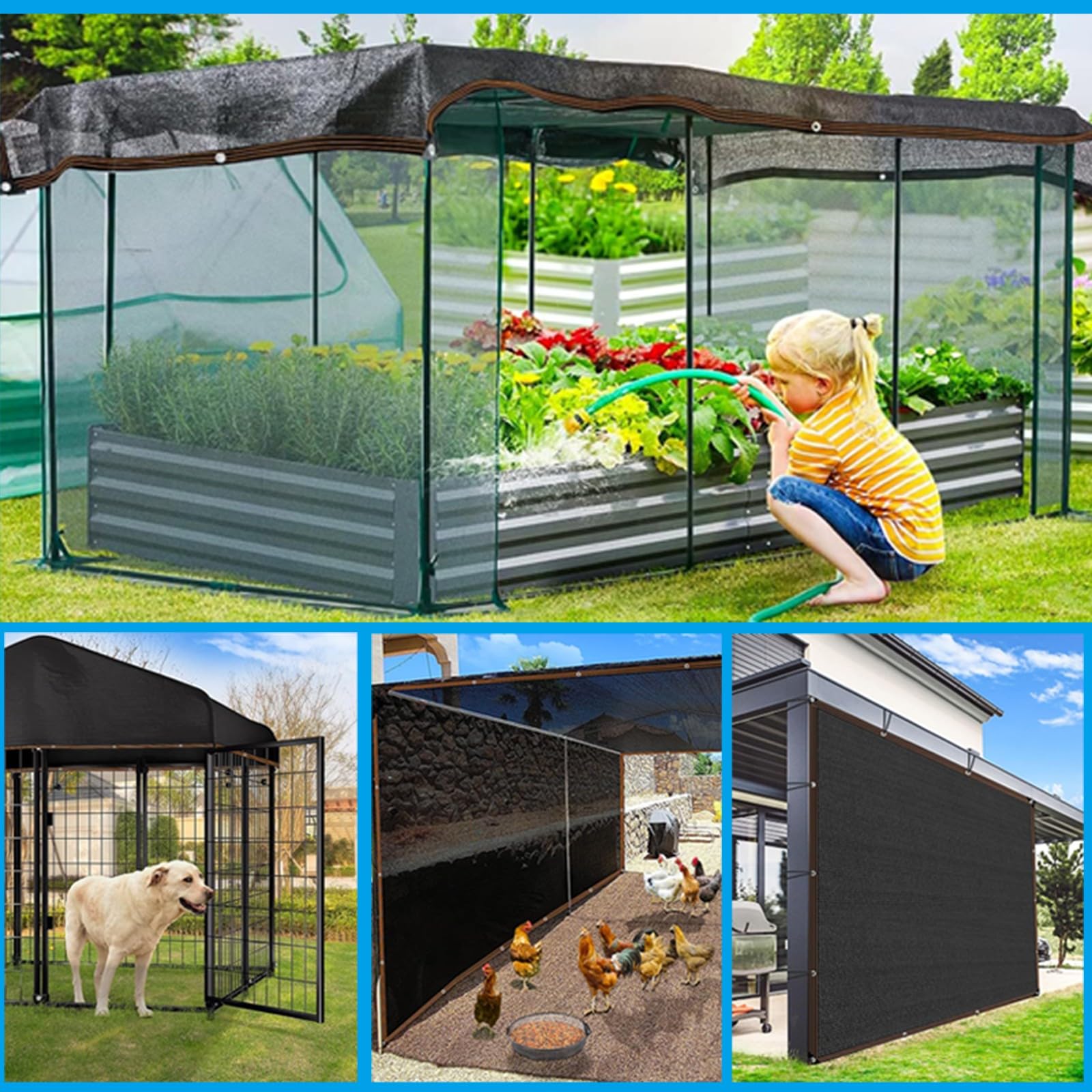 Verde Malla de Sombreo Jardín, Red de Sombra Exterior HDPE Transpirable, Protección UV y Resistente al Viento para Invernadero Plantas Pergola(Green,8x10m)