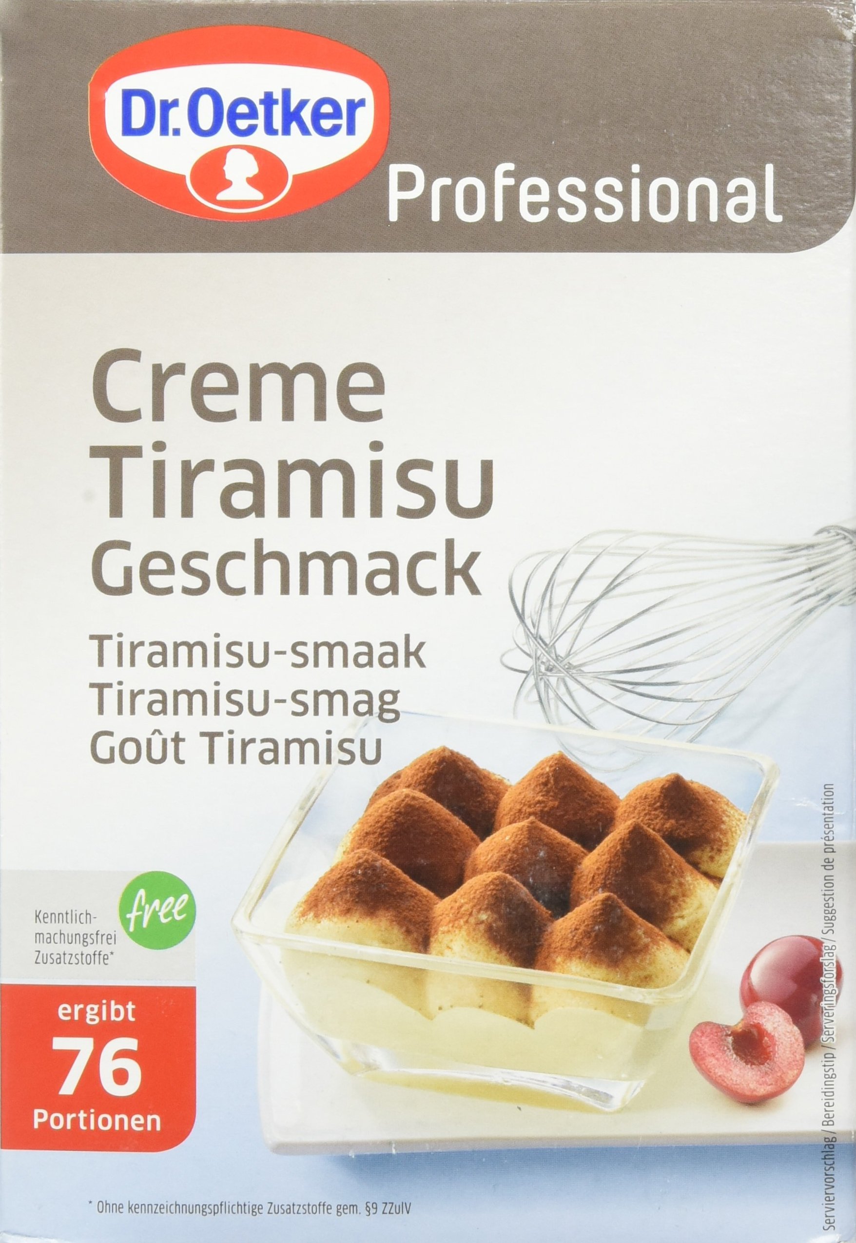 Dr. Oetker Professional, Creme Tiramisu-Geschmack, Dessertpulver in 1 kg Packung, 1-39-204230