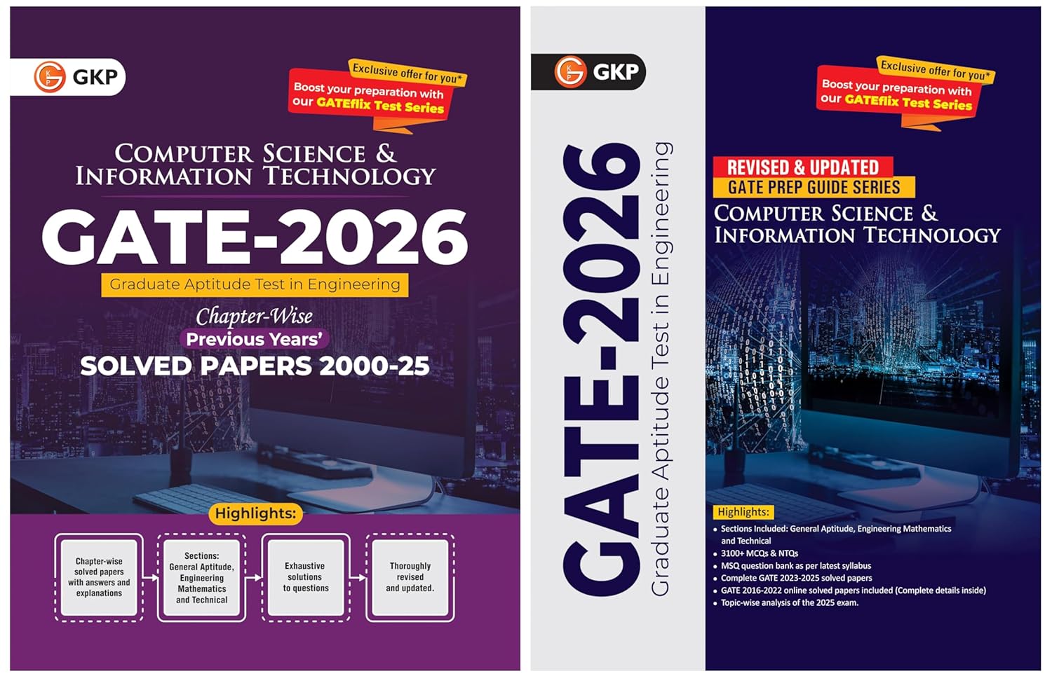GKP GATE 2026 Computer Science & Information Technology Guide+ Chapter-wise Solved Papers 2000-2025 (Set of 2) GKP GATE 2026 Computer Science & Information Technology Guide+ Chapter-wise Solved Papers 2000-2025 (Set of 2)