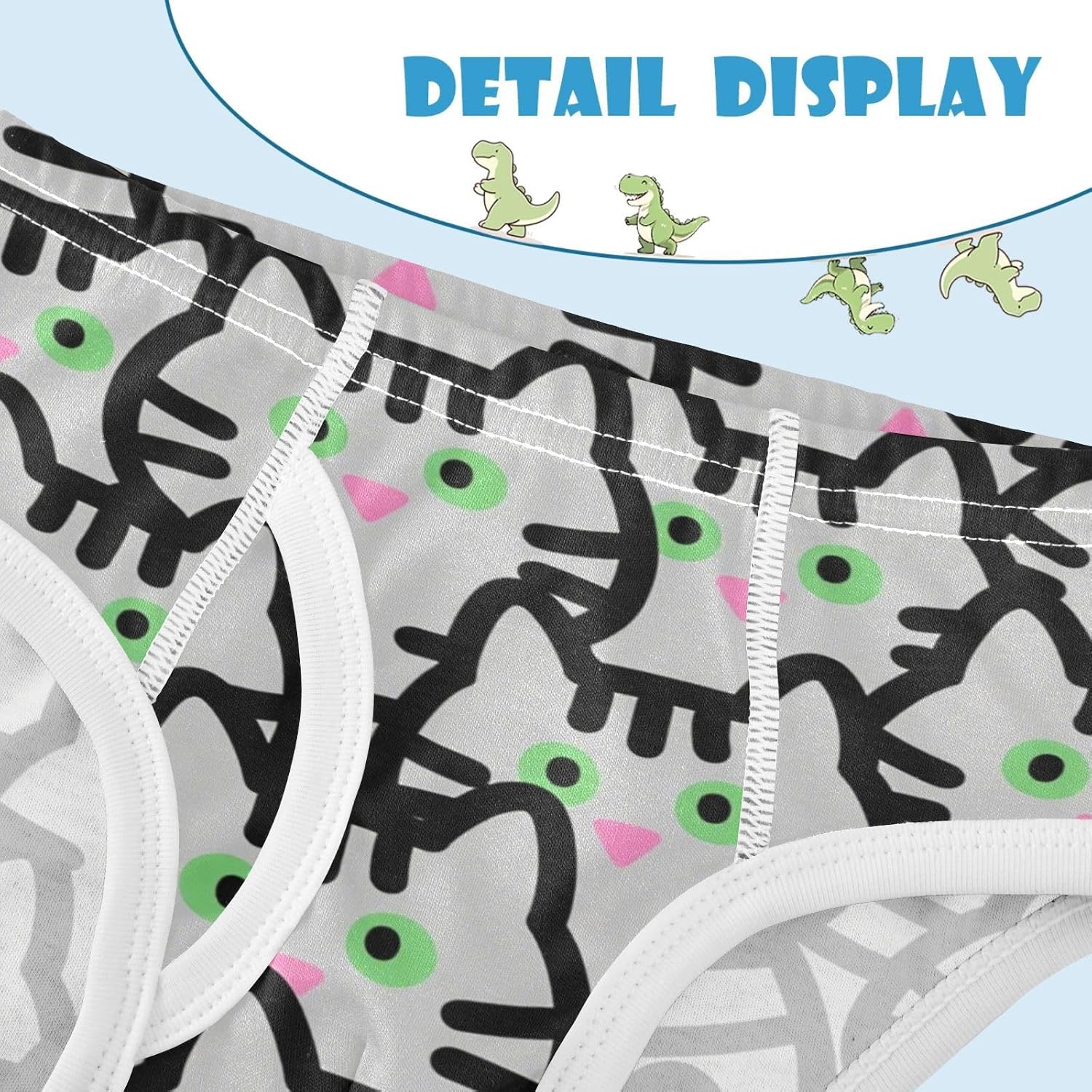 visesunny Gray Clever Cat Boys Cotton Underwear Printed Toddler Soft Training Briefs Size 2T-8Y for Kids
