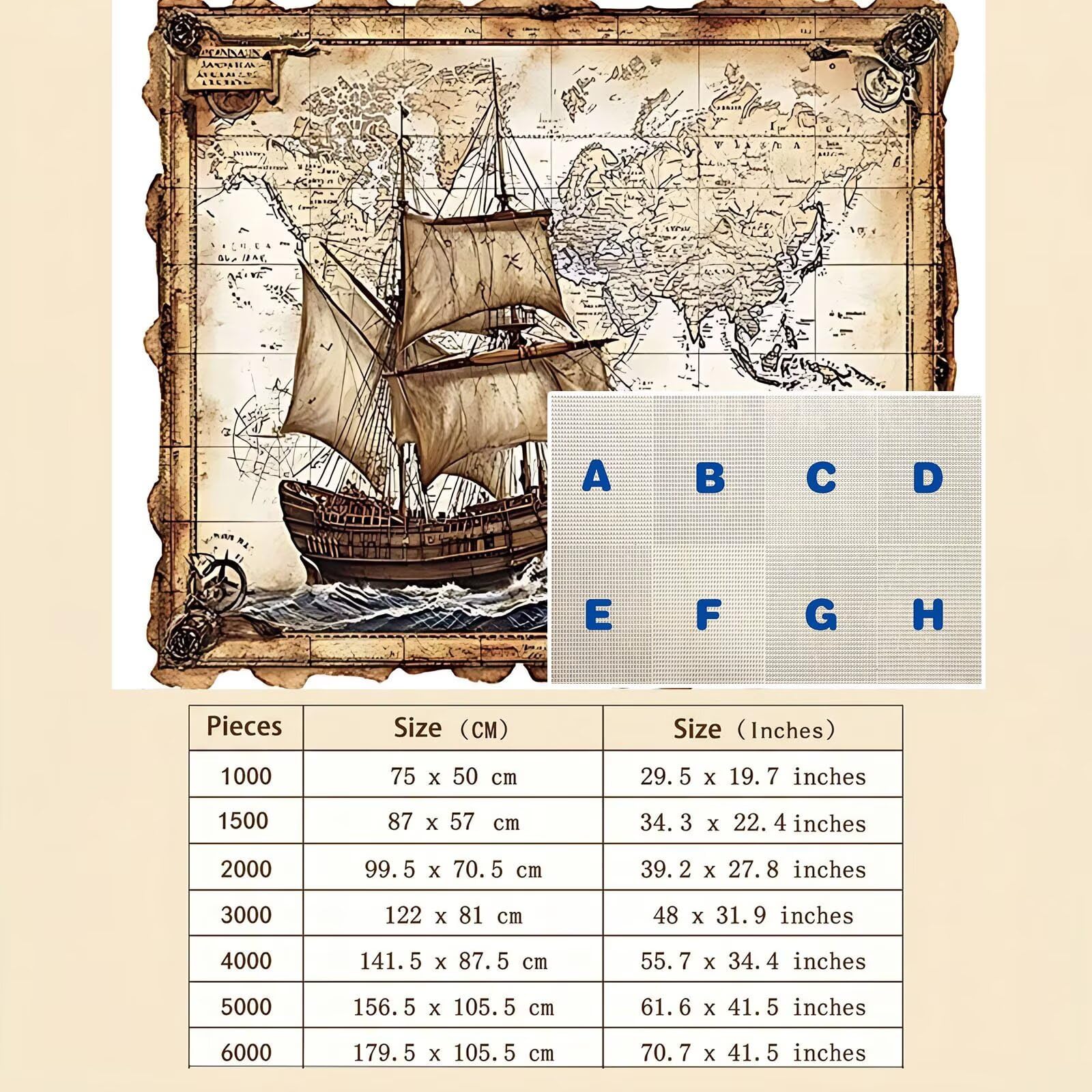 Retro Bote-2 Puzzle de 1500 Piezas, Juego de Mesa Familiar de Madera - Rompecabezas Adultos para Toda La Familia, Rompecabezas Educativo DIY y Antiestrés - con Mapa de Referencia, 87 x 57 cm f0-186