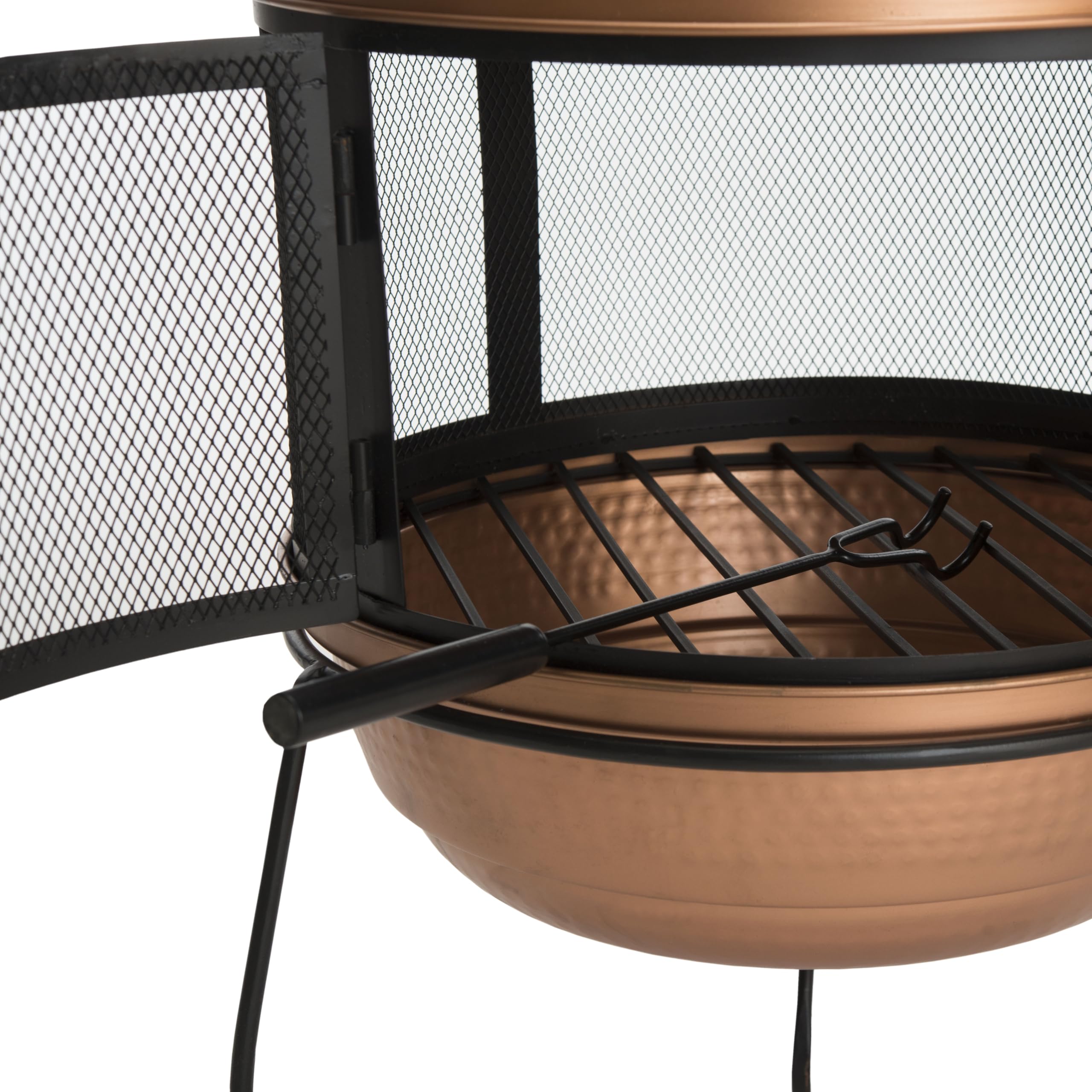Safavieh Outdoor Collection Lima Copper and Black Chiminea product thumbnail 5