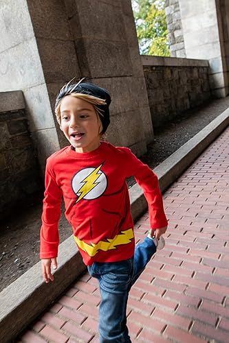 Miniatura 4 de DC Comics Paquete de 4 camisetas de manga larga de la Liga de la Justicia Aquaman Batman Superman The Flash para niños pequeños a grandes