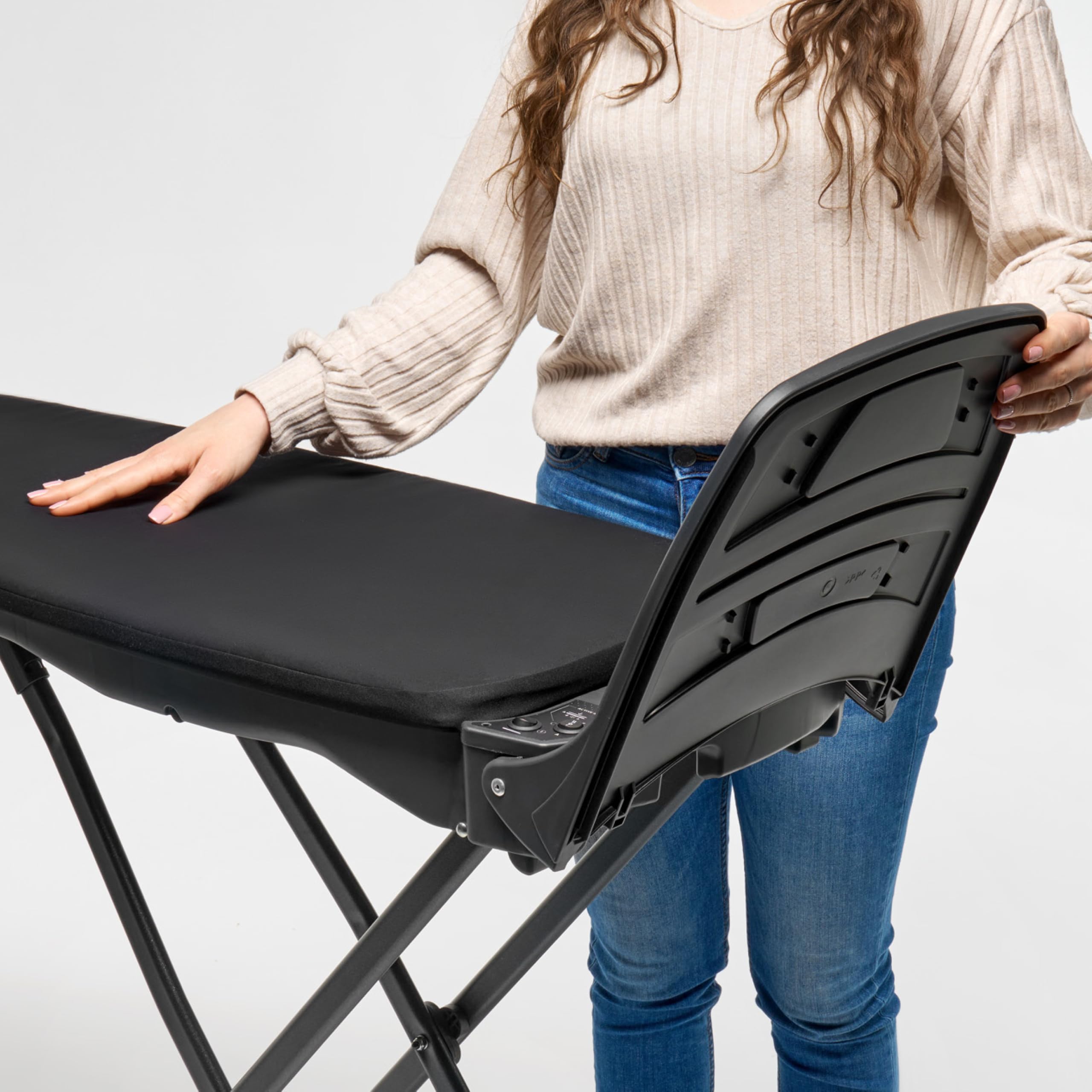 VIOLA Tabla de planchar multifunción, fabricada en Italia, aspiradora, calentadora, sopladora, mesa para planchar con vapor, planchado profesional, planchado fácil, plegable, ajustable, ahorra espacio