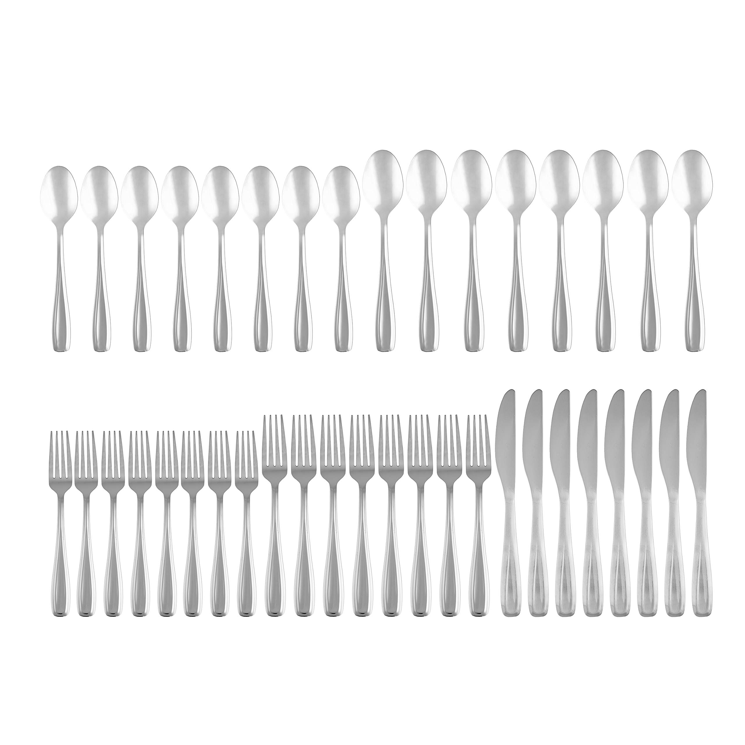 Cambridge 426540CJBR2R Waylen Mirror 40-Piece Flatware Set with Rustic Caddy — Amazon image 6