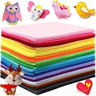 Moukeren 240 Pcs 8 x 12 Inch Felt Fabric Sheets Assorted Color Felt Sheets Felt Squares Craft Felt 1 mm Thick Felt Paper for DIY Crafts Sewing Projects Patchwork Party Decoration, 20 Colors