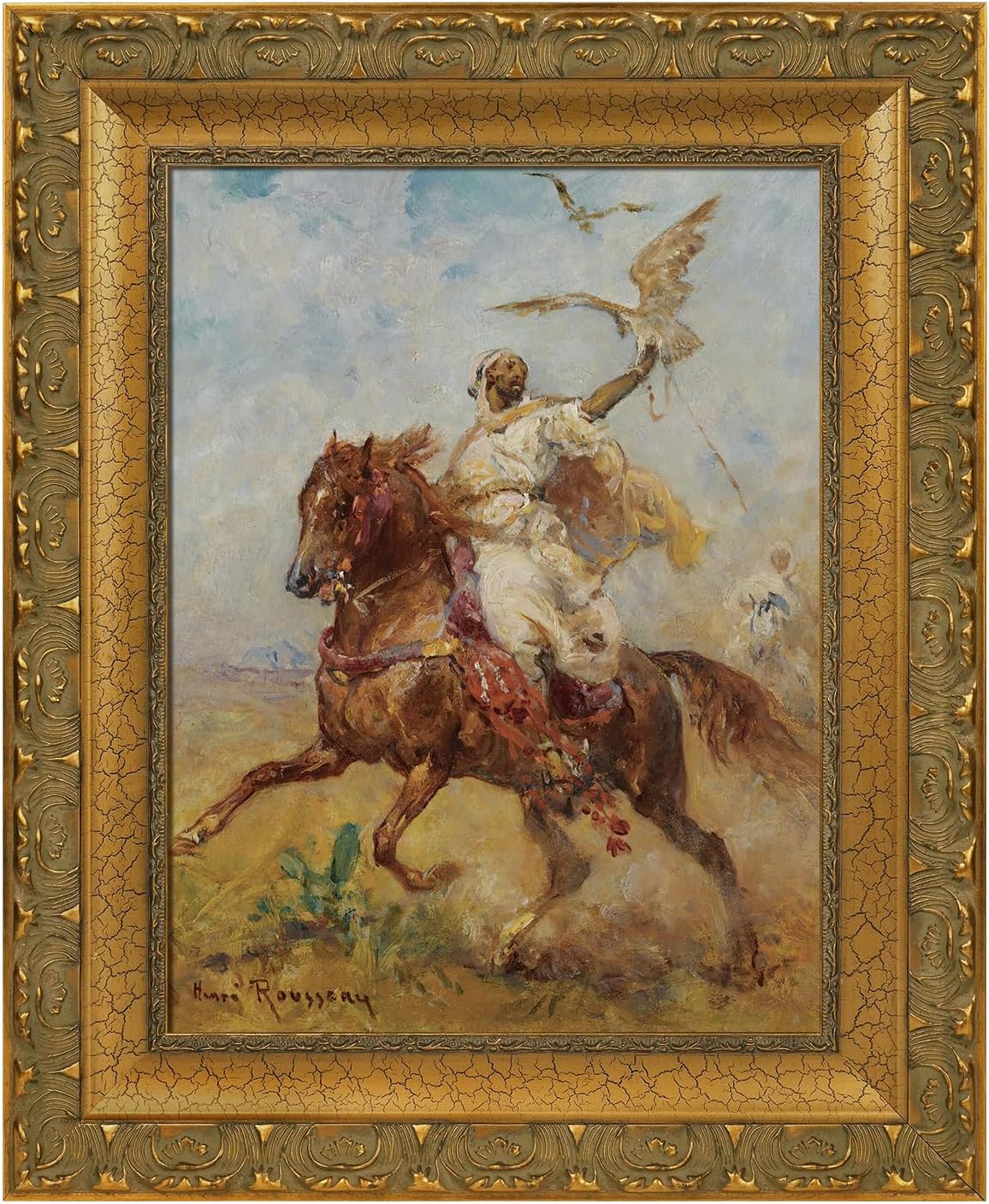 Classical DIY Wood Plein Air Frame for 18x24 Handmade Oil Paintings Vintage Prints, 2.8" Wide Embossed Art Frame for Artists Exhibition Gallery Show Memorial Portrait, No Glass & Back (Gold) Gold-DIY 18x24"