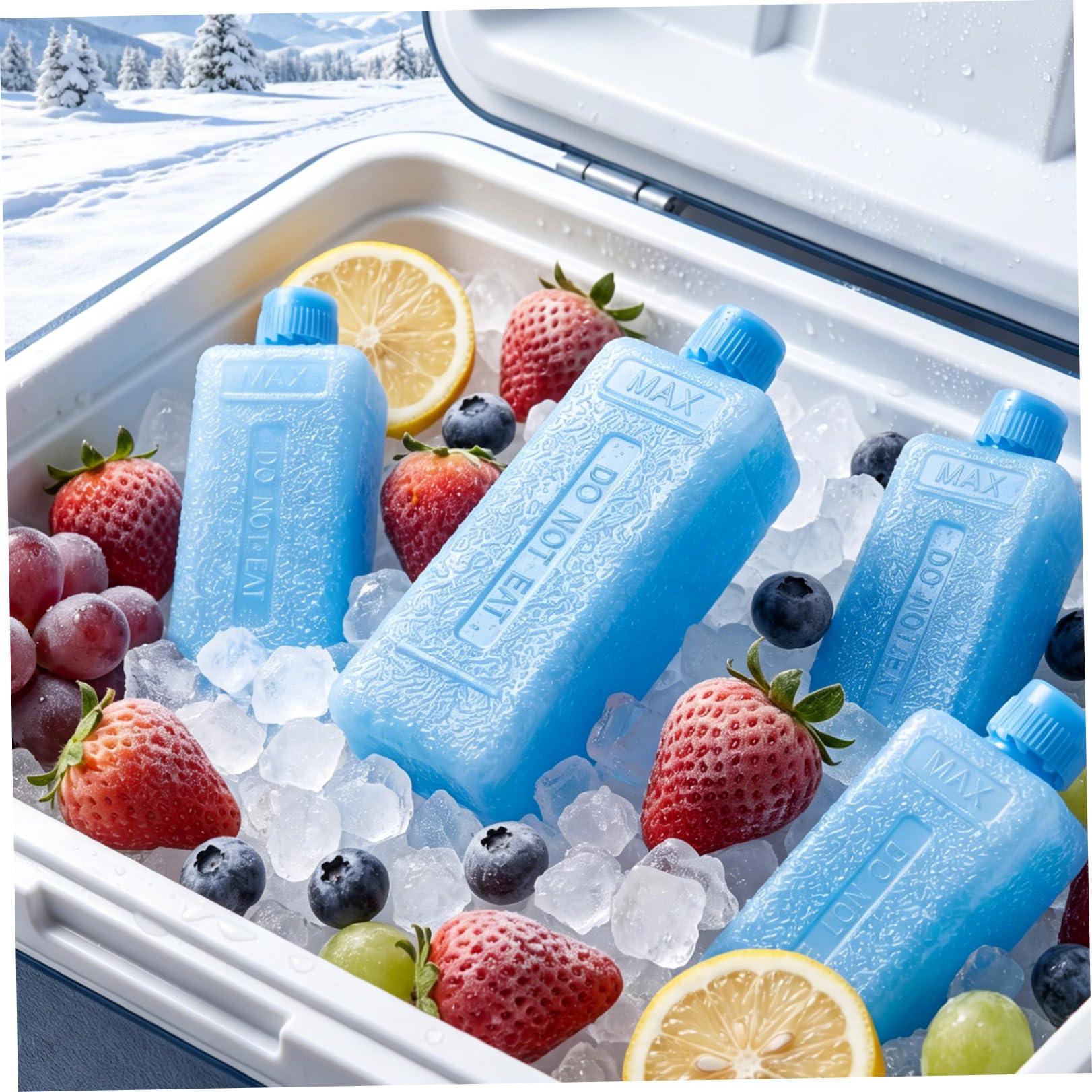 jojofuny 20 Pezzi Ice Box Condizionatore Confezioni Freezer Riutilizzabili in PE per Atmosfera, Raffrescatore Portatile per Preservazione Alimenti e Picnic Outdoor