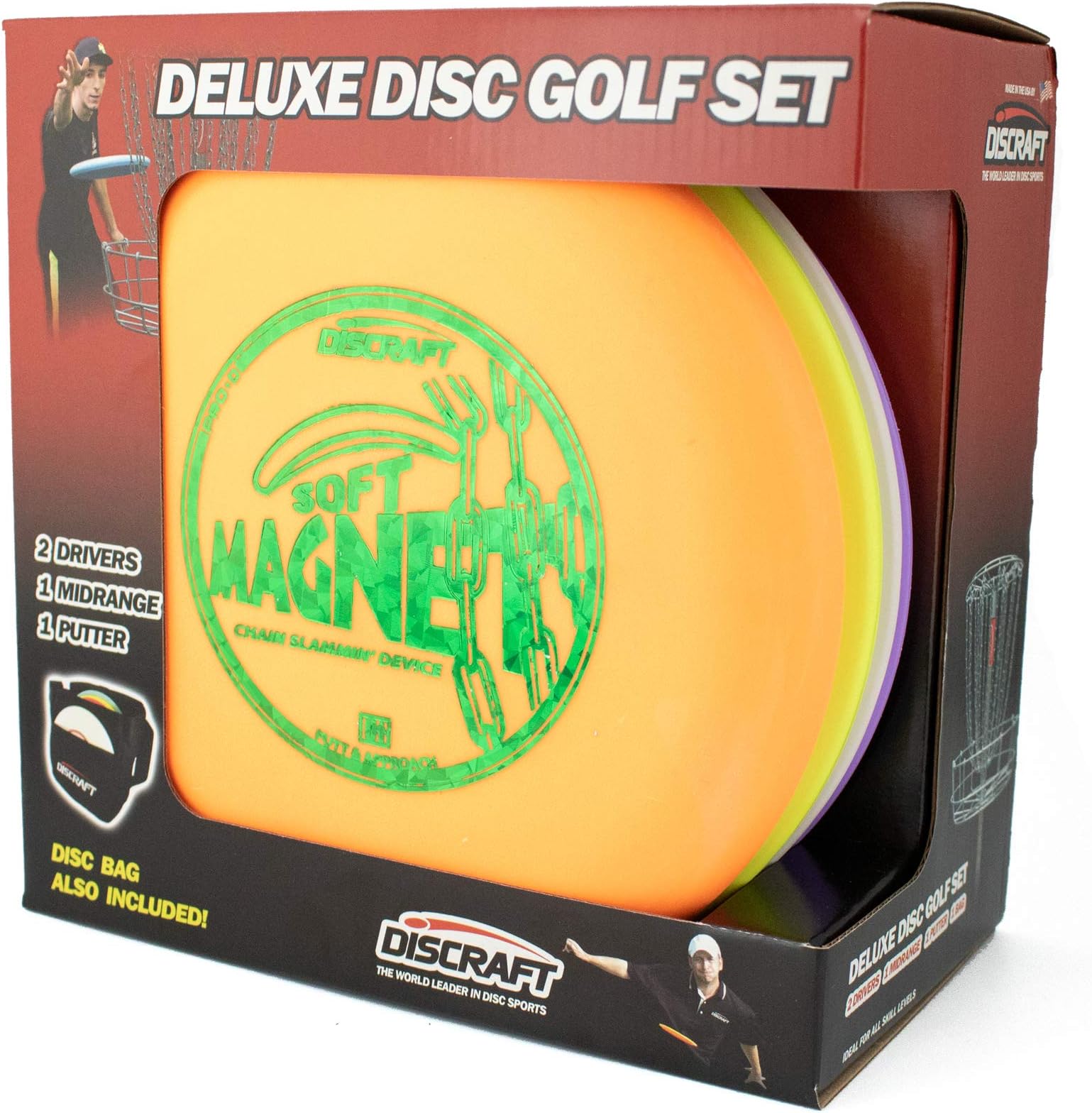 Deluxe Disc Golf Set (4 Disc and Bag) Models and Plastic Blends May Vary